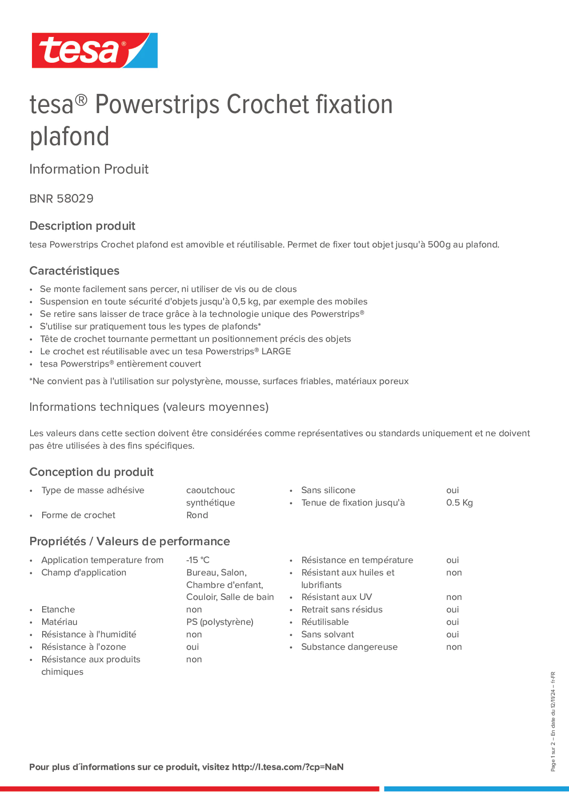 Product information_tesa® Powerstrips 58029_fr-FR