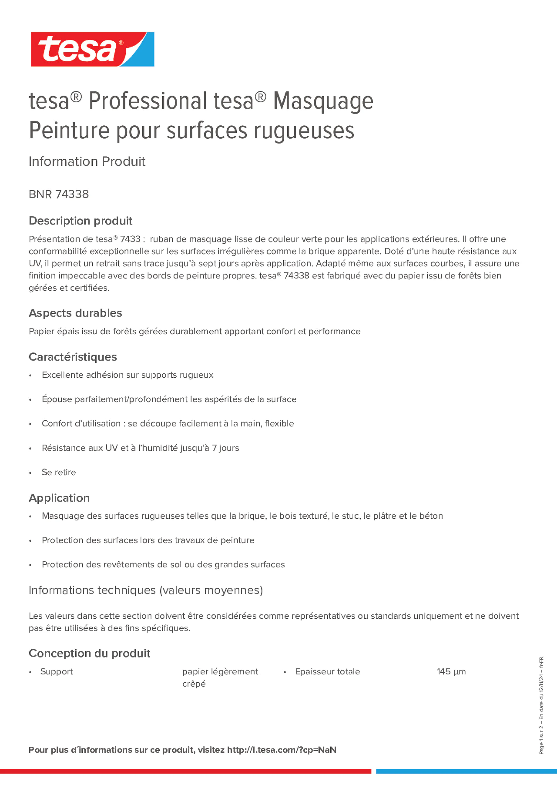 Product information_tesa® Professional 74338_fr-FR