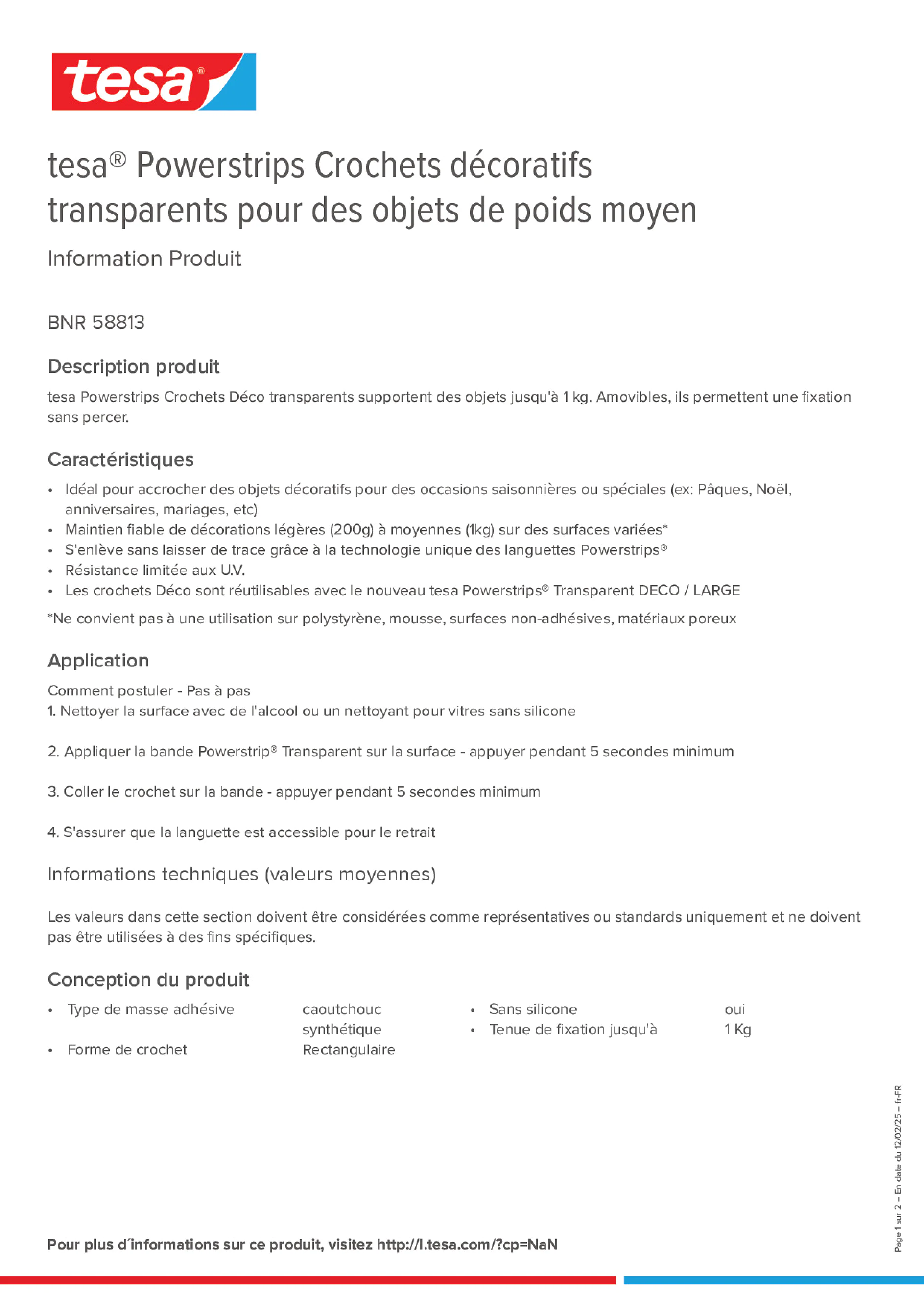 Product information_tesa® Powerstrips 58813_fr-FR