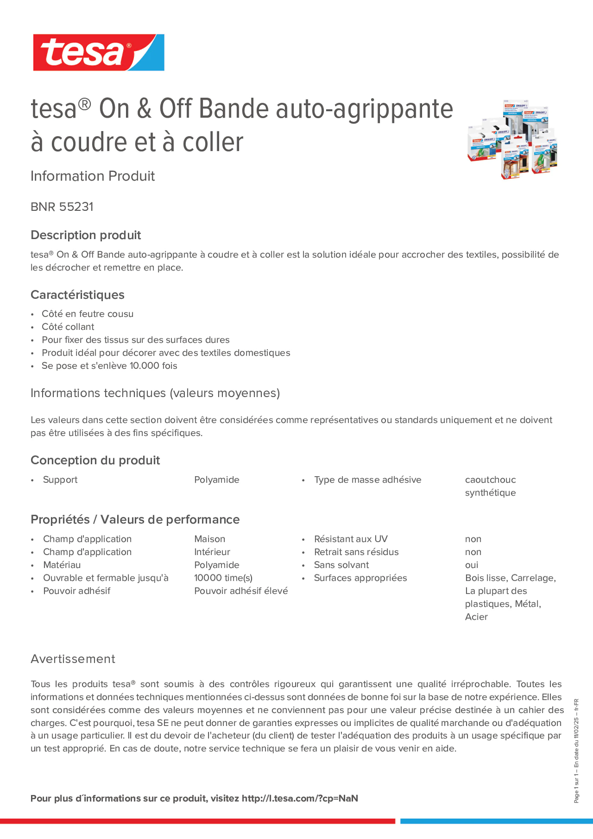 Product information_tesa® On & Off 55231_fr-FR