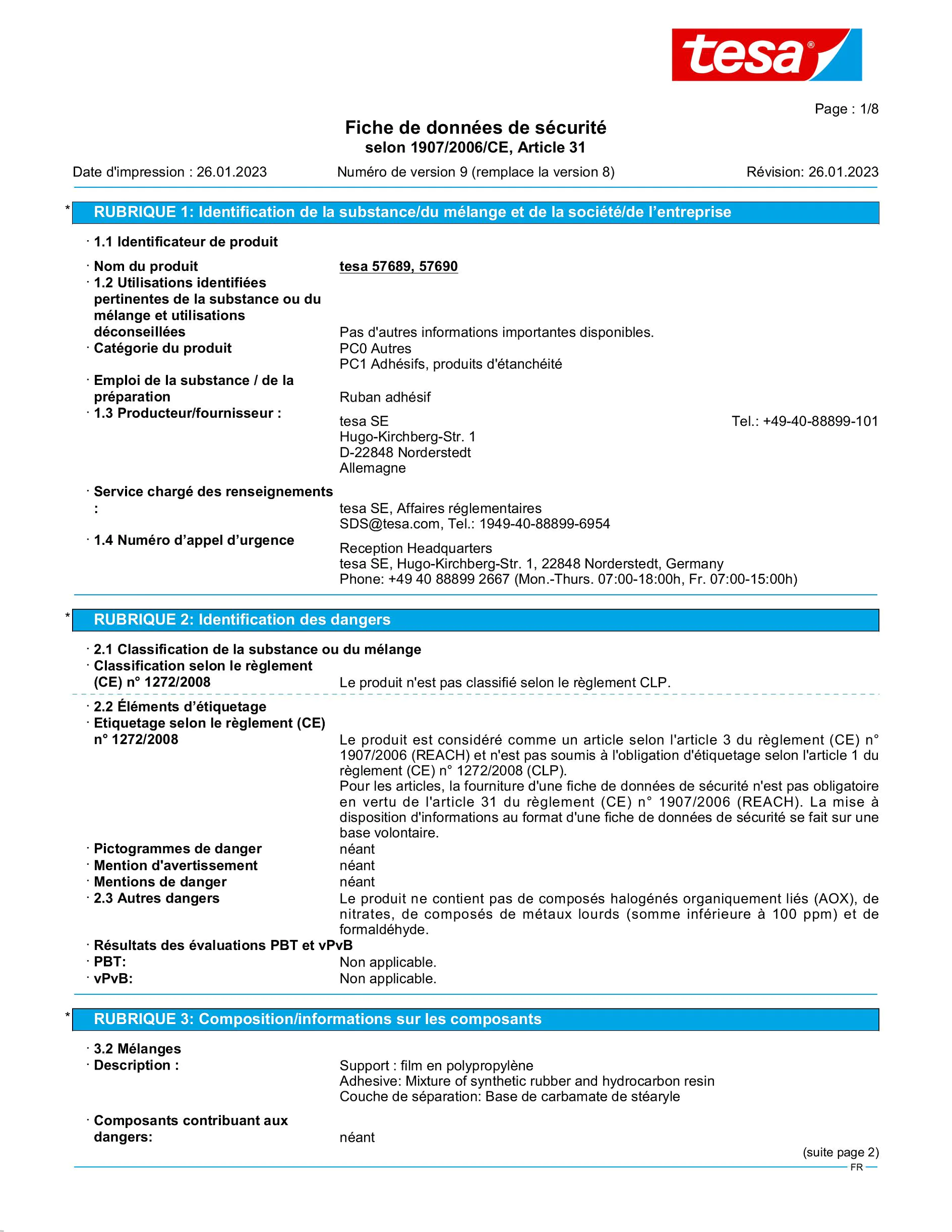 Safety data sheet_tesapack® 57227_fr-FR_v9