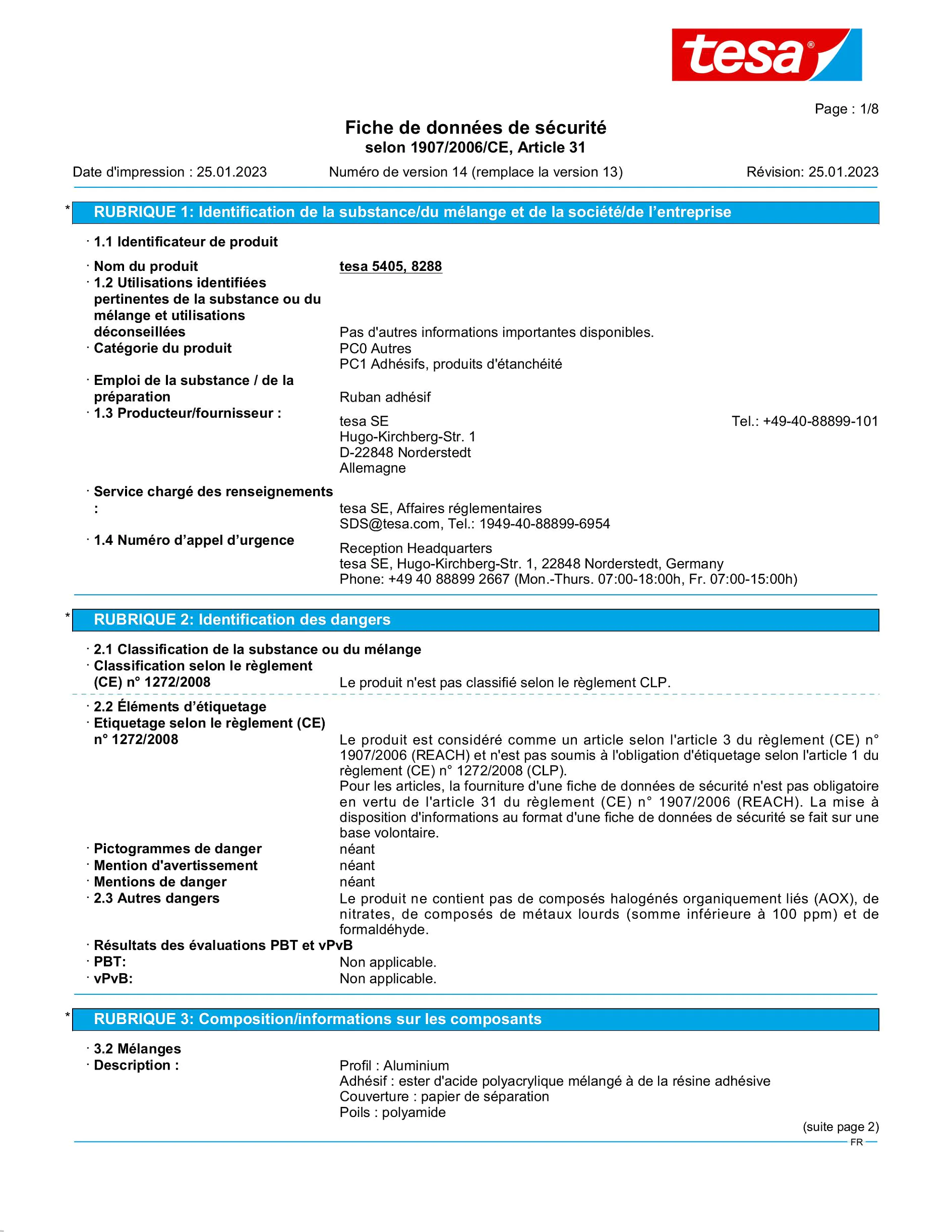 Safety data sheet_tesamoll® 05405_fr-FR_v14