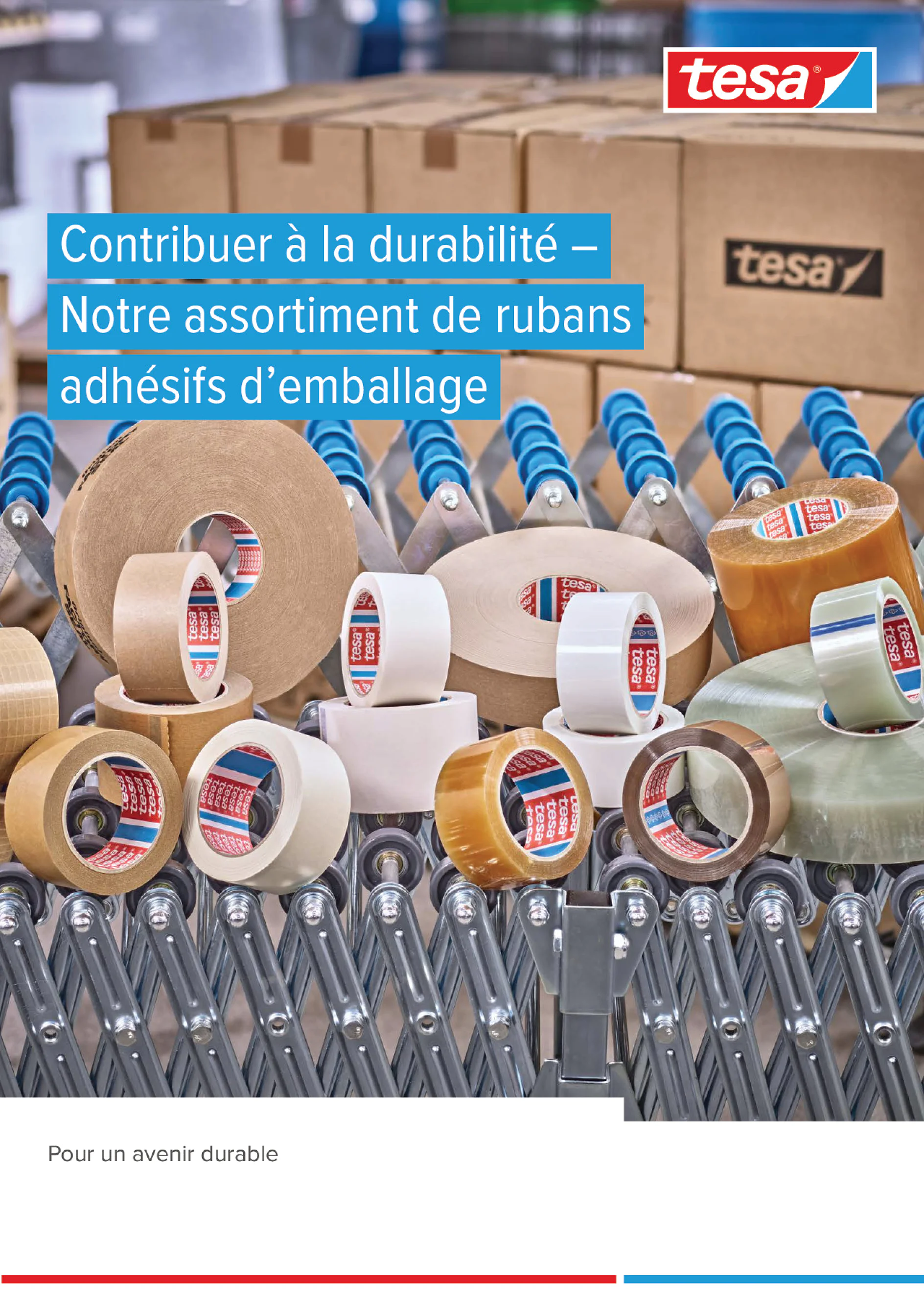 Assortiment rubans adhésifs d'emballages durables