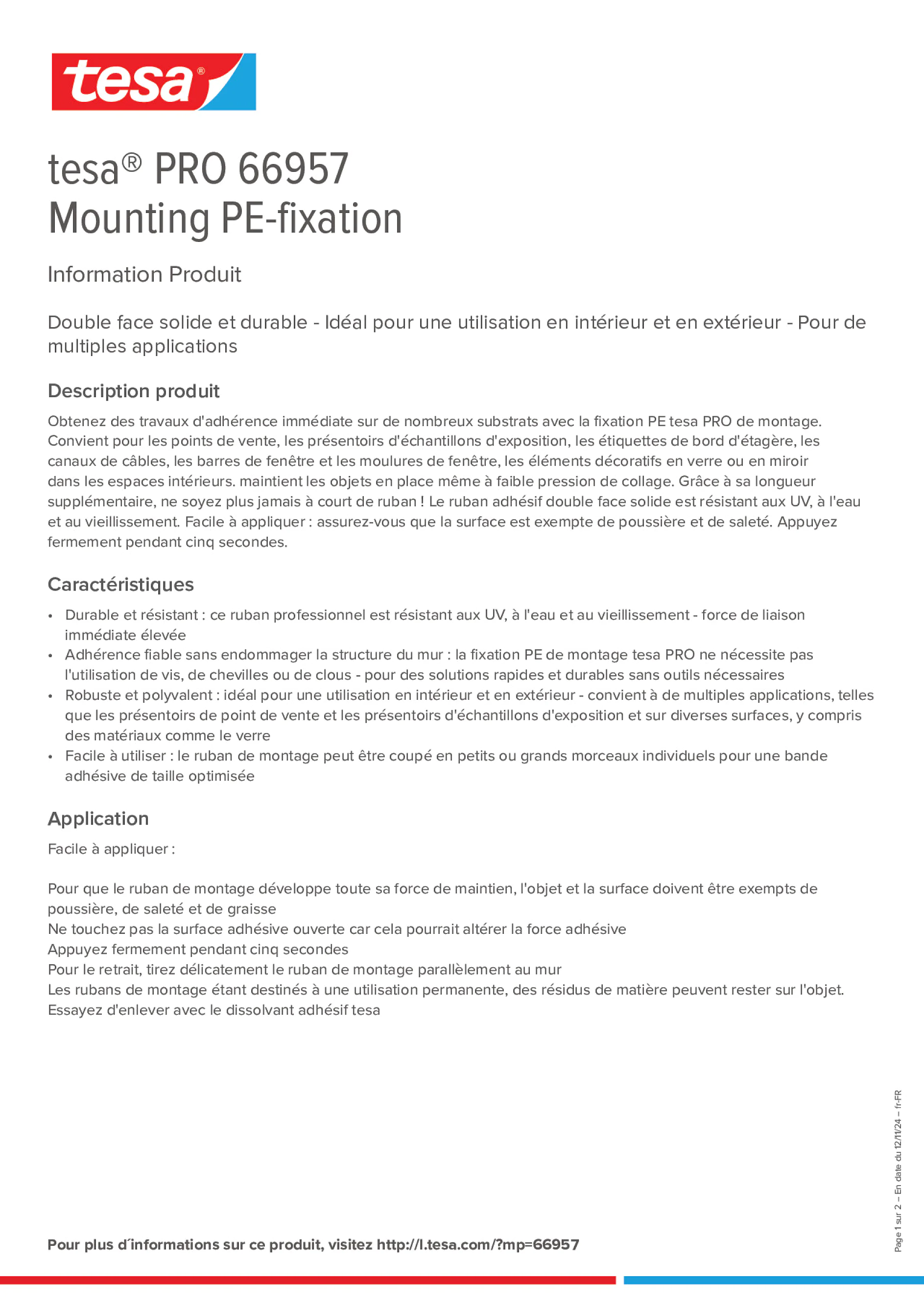 Product information_tesa® PRO 66957_fr-FR