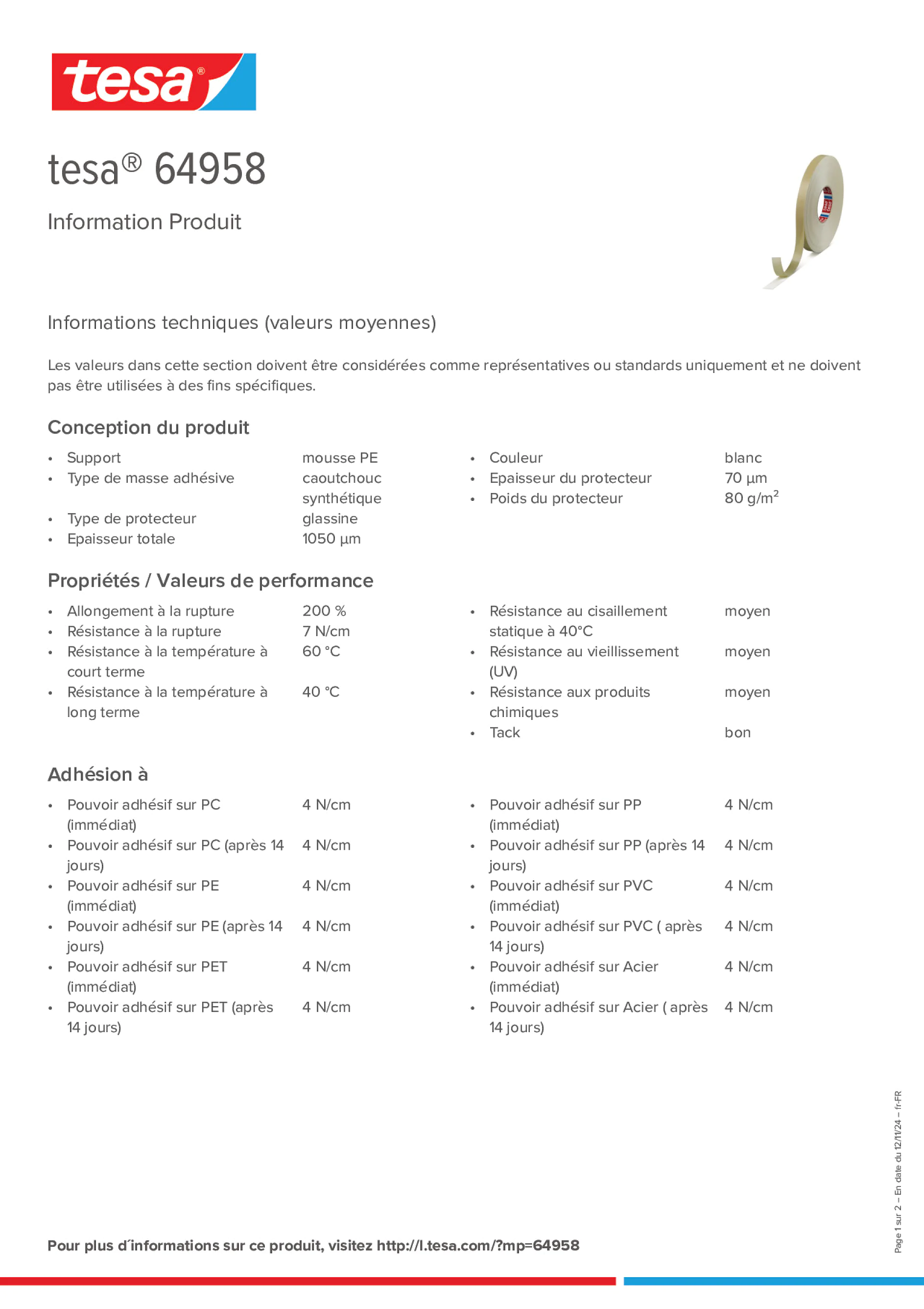 Product information_tesa® 64958_fr-FR