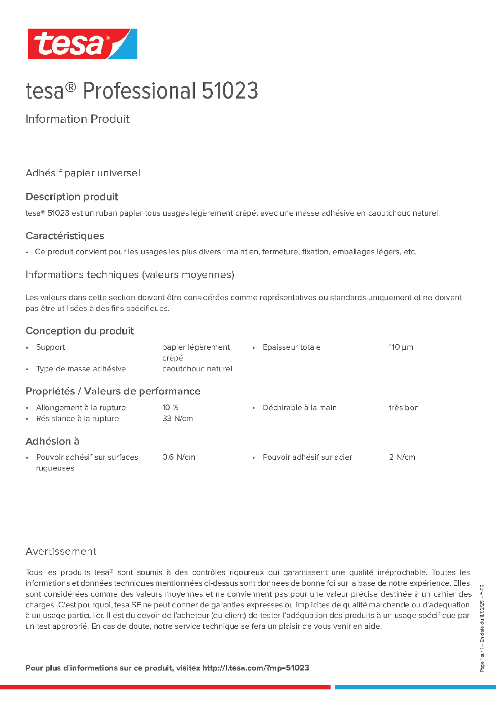 Product information_tesa® Professional 51023_fr-FR