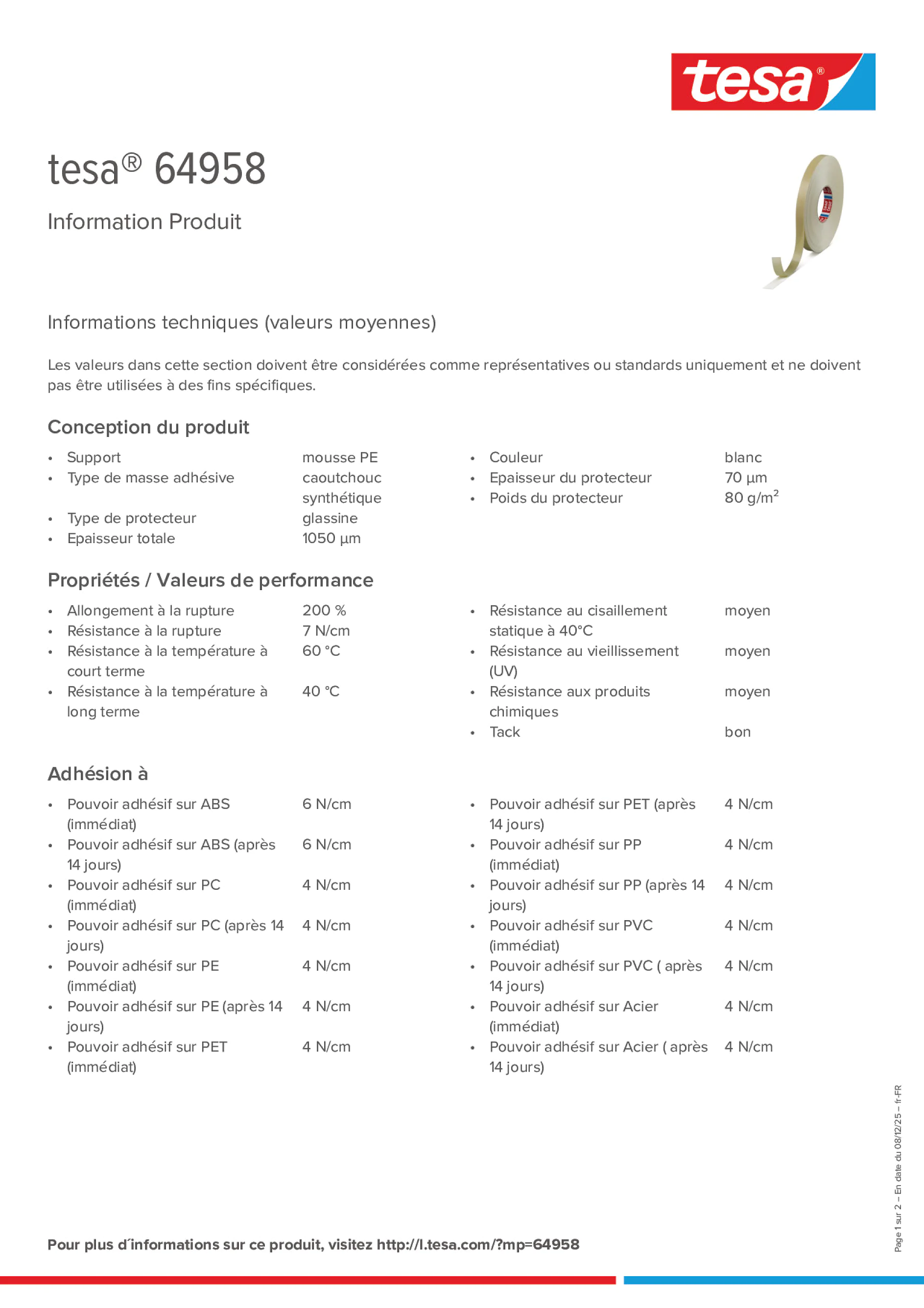 Product information_tesa® 64958_fr-FR