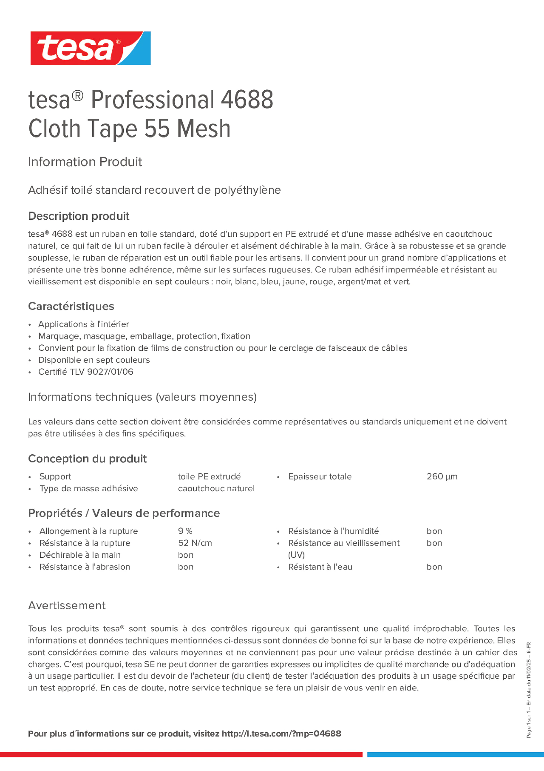 Product information_tesa® Professional 04688_fr-FR