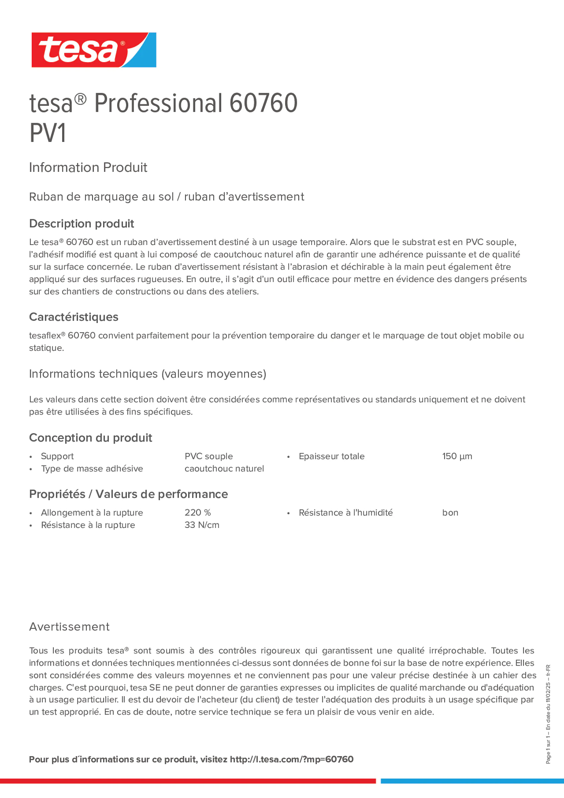 Product information_tesa® Professional 60760_fr-FR