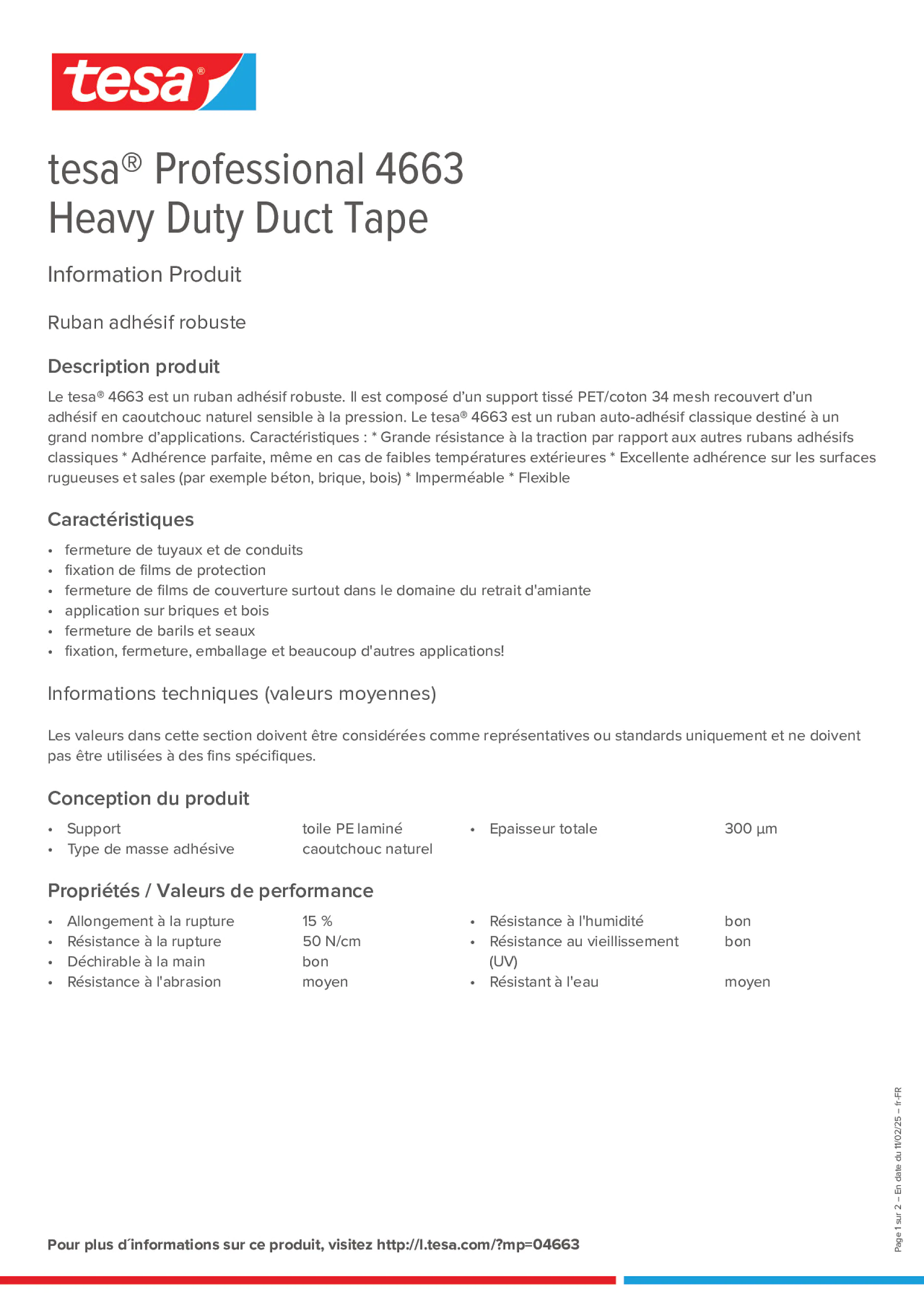 Product information_tesa® Professional 04663_fr-FR