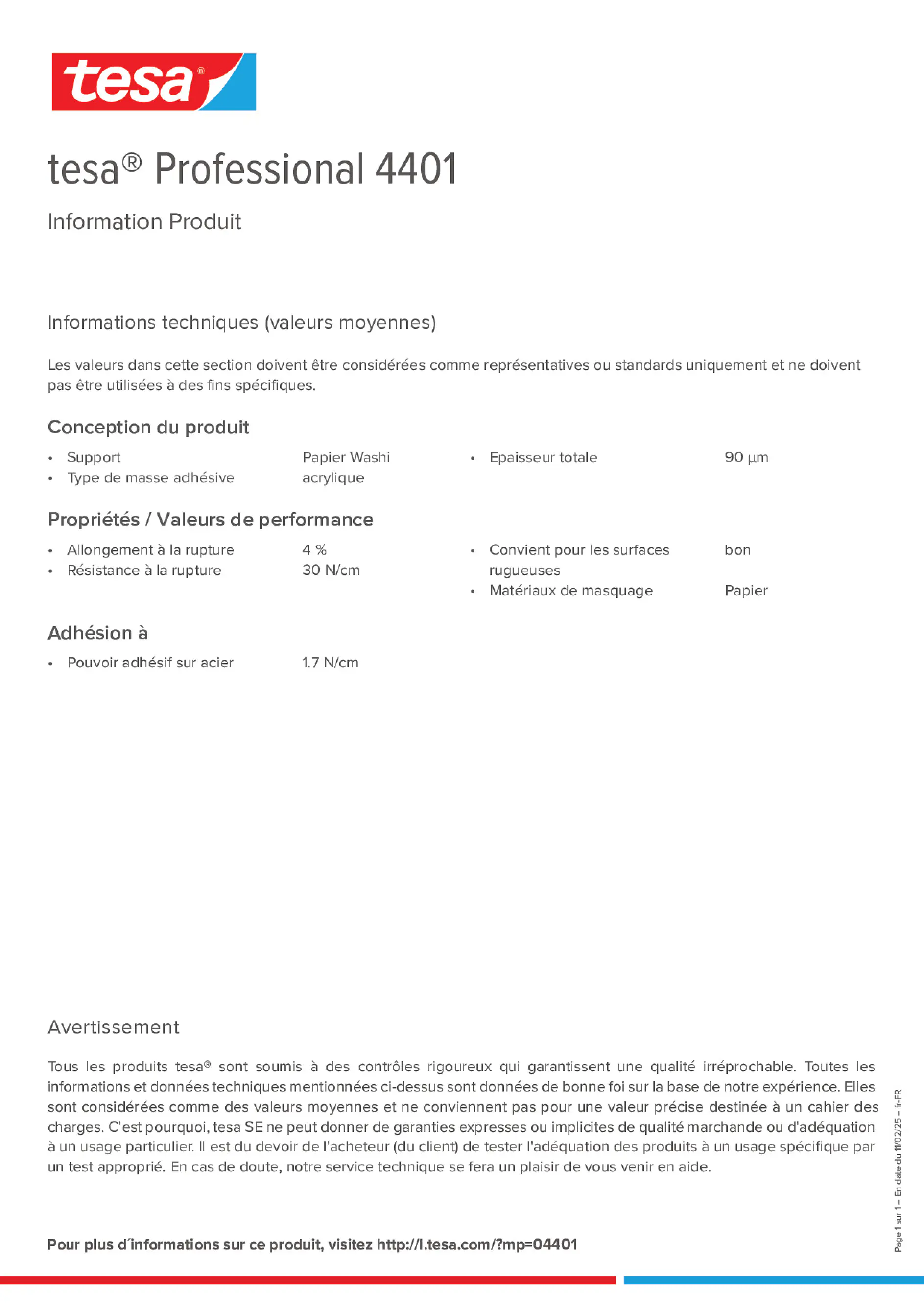 Product information_tesa® Professional 04401_fr-FR