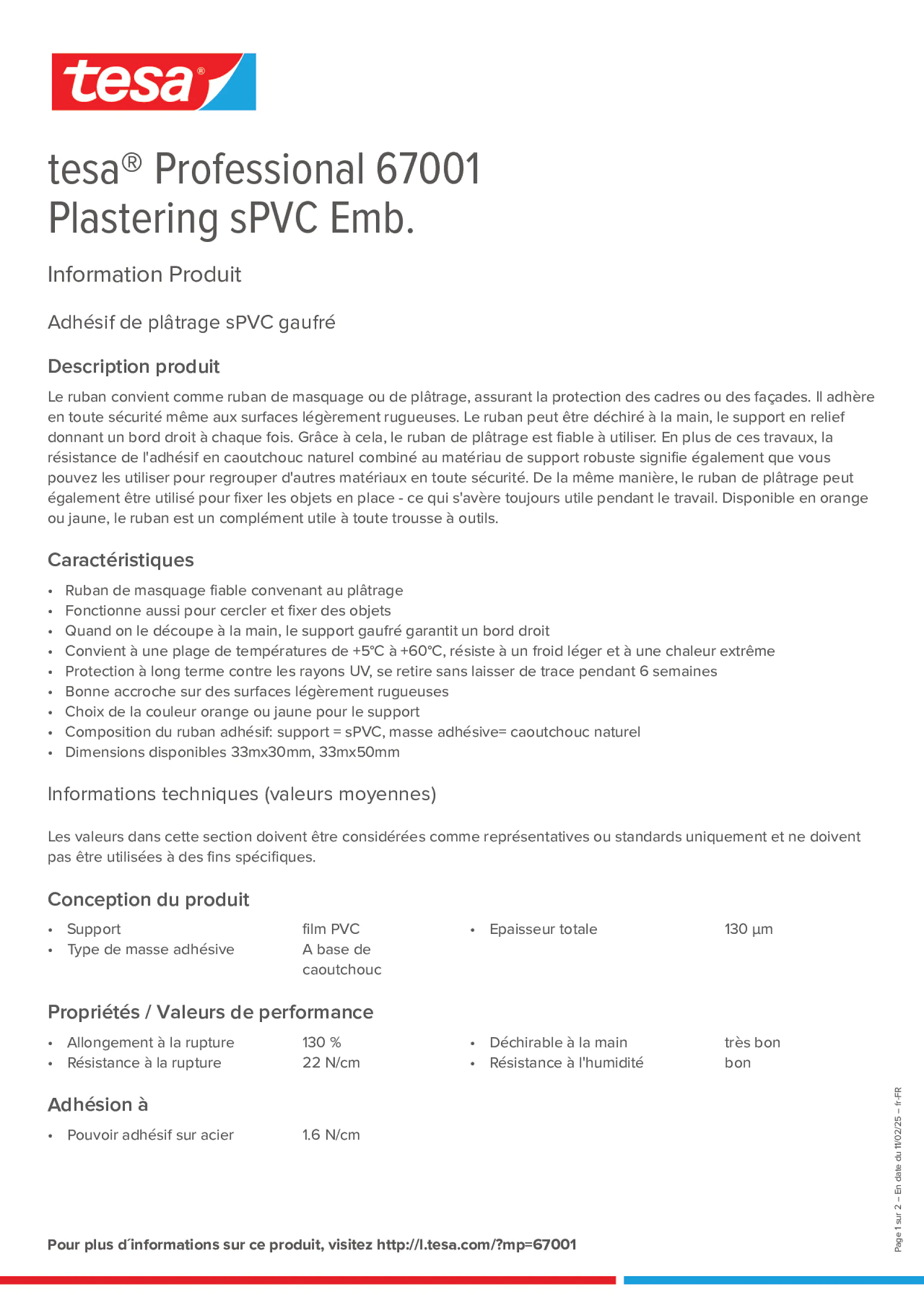 Product information_tesa® Professional 67001_fr-FR