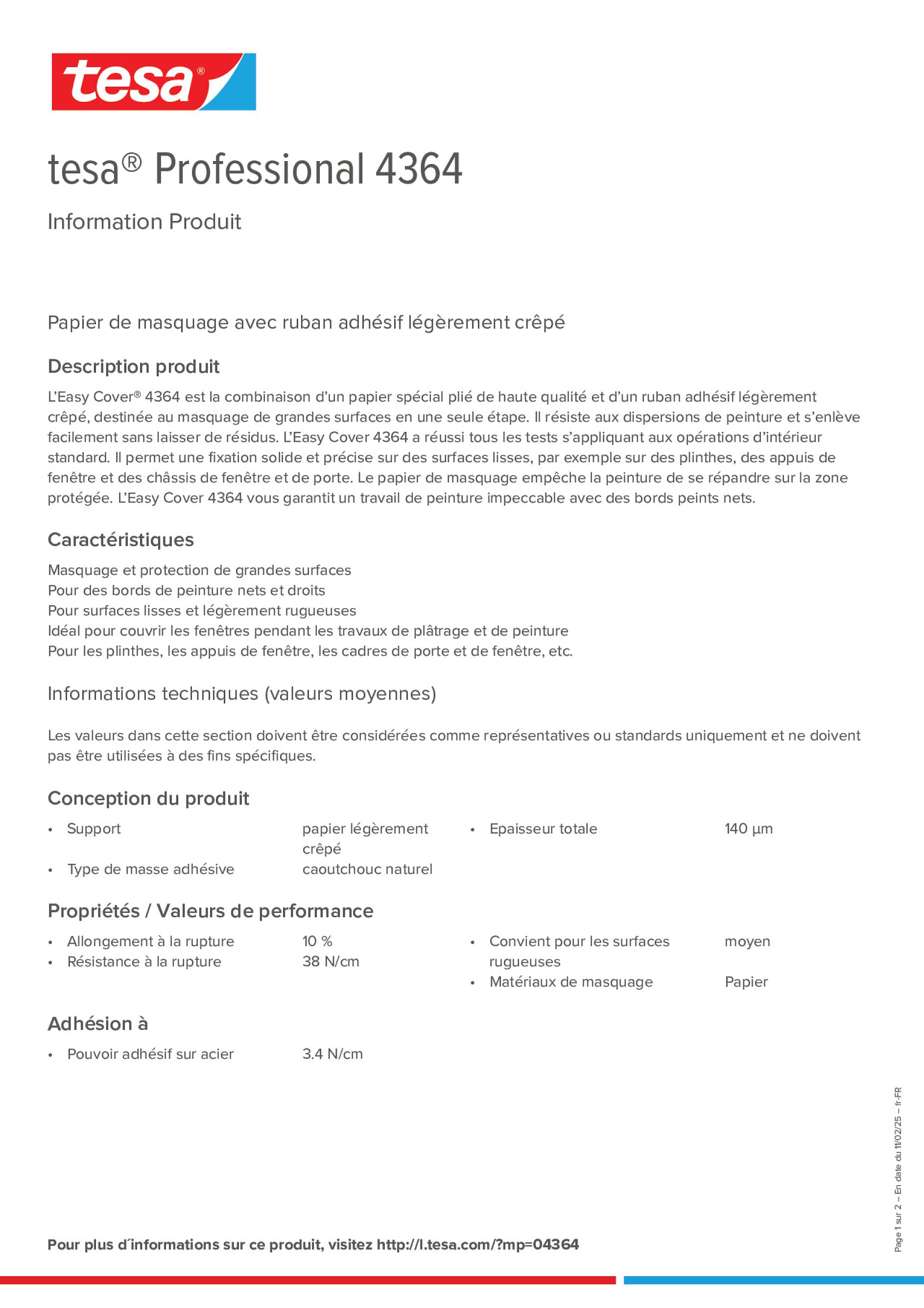 Product information_tesa® Professional 04364_fr-FR