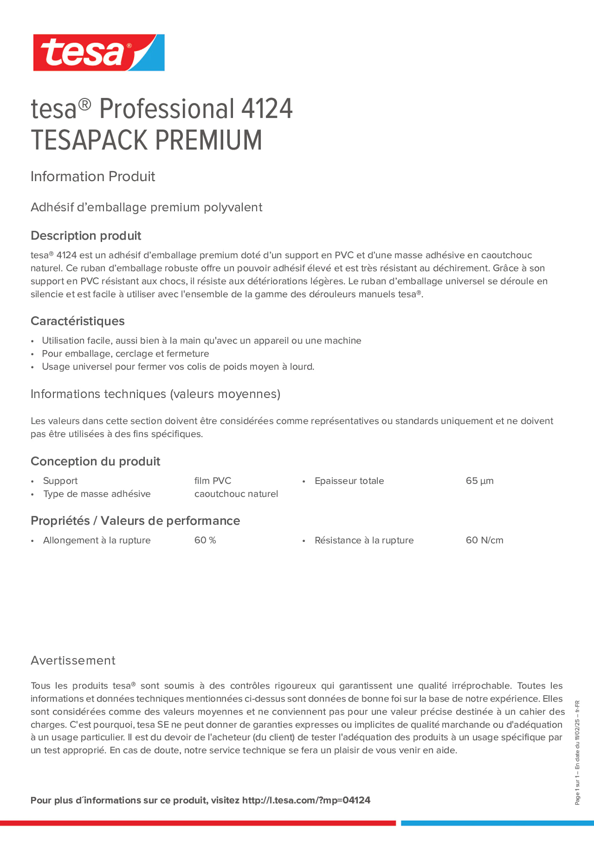 Product information_tesa® Professional 04124_fr-FR