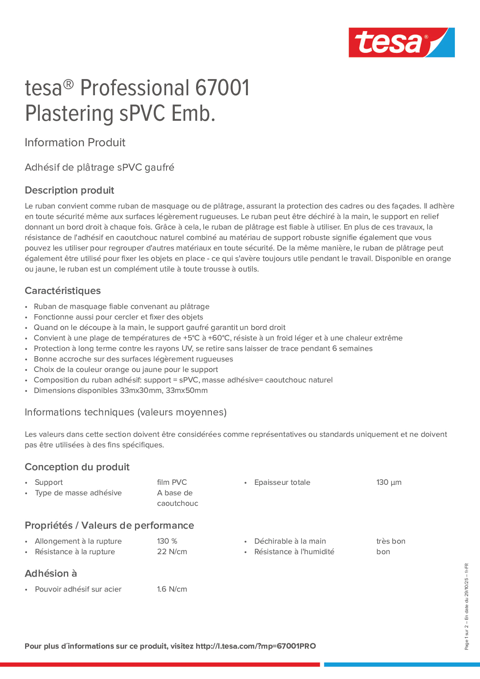 Product information_tesa® Professional 67001_fr-FR