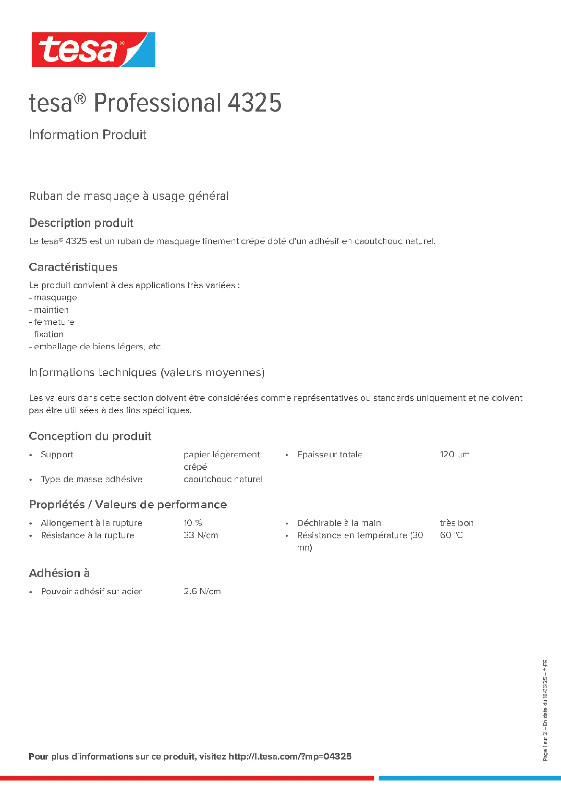 Product information_tesa® Professional 04325_fr-FR