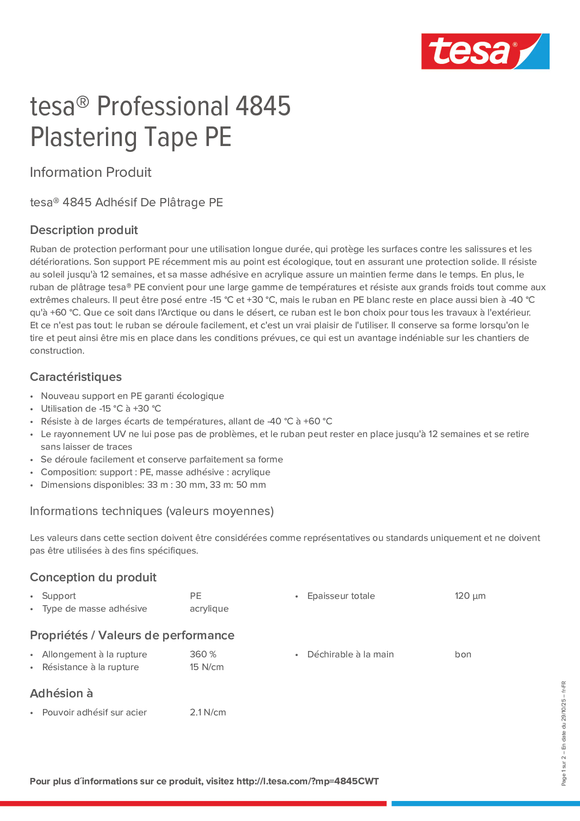 Product information_tesa® Professional 04845_fr-FR