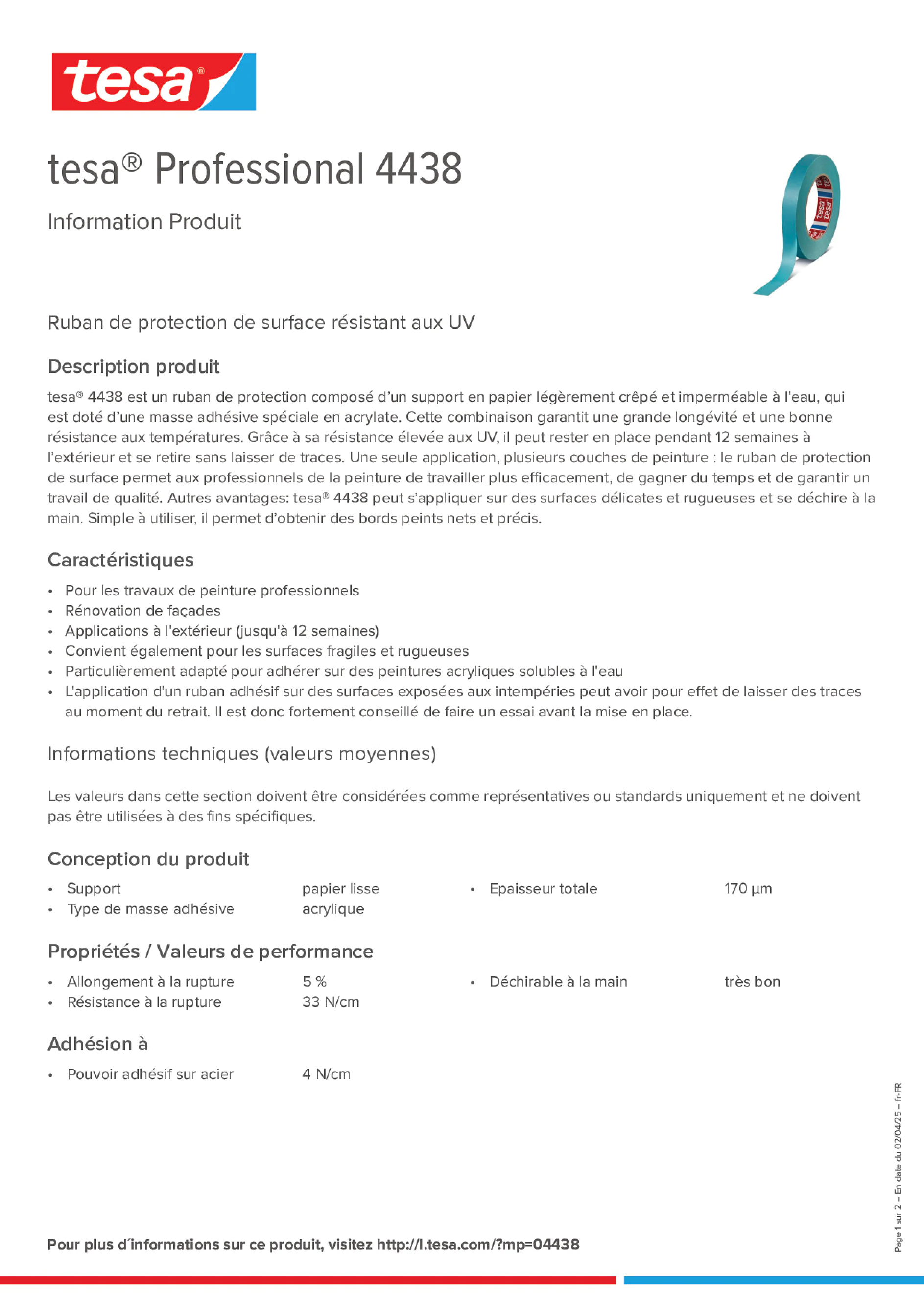 Product information_tesa® Professional 04438_fr-FR