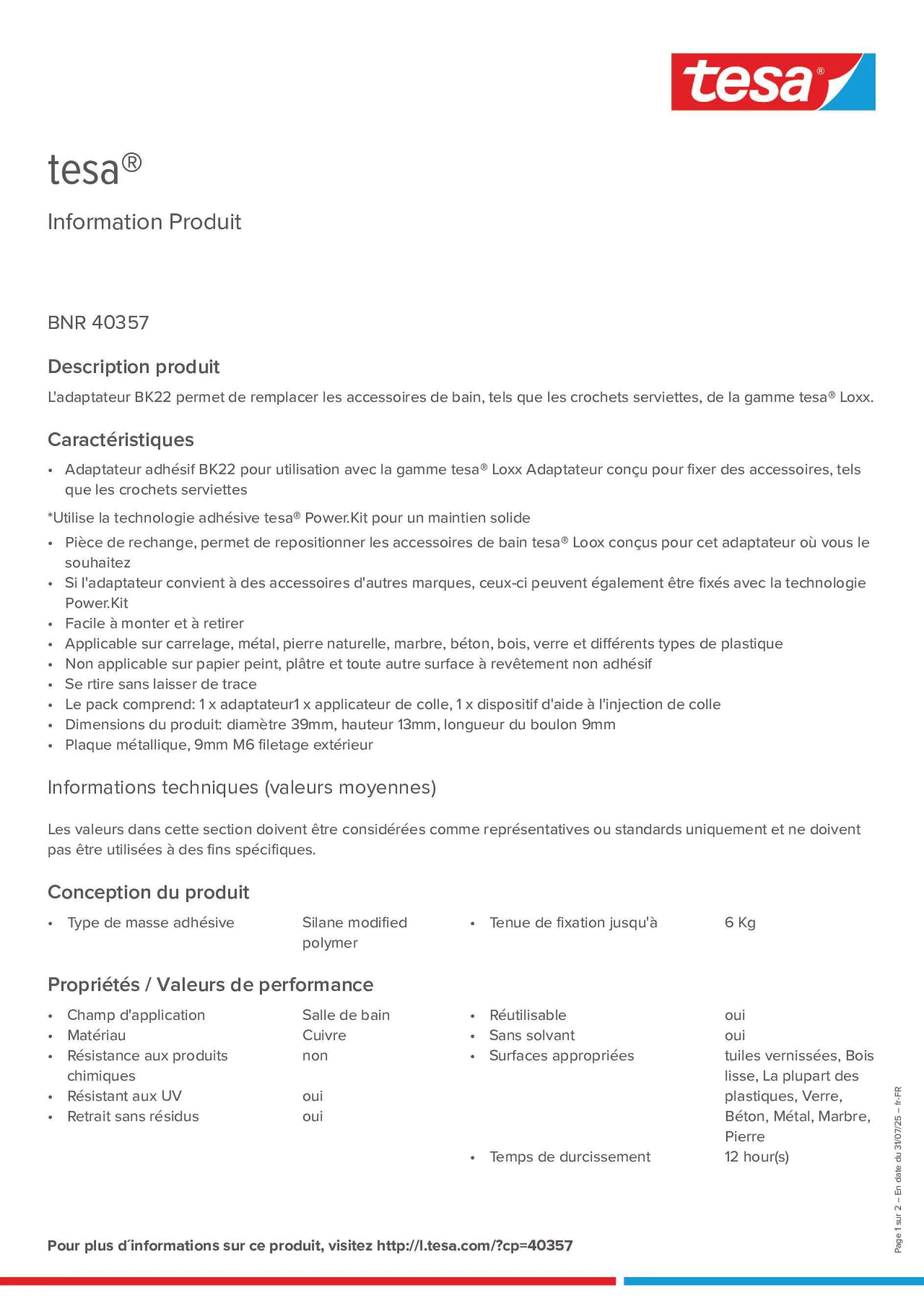 Product information_tesa® 40357_fr-FR