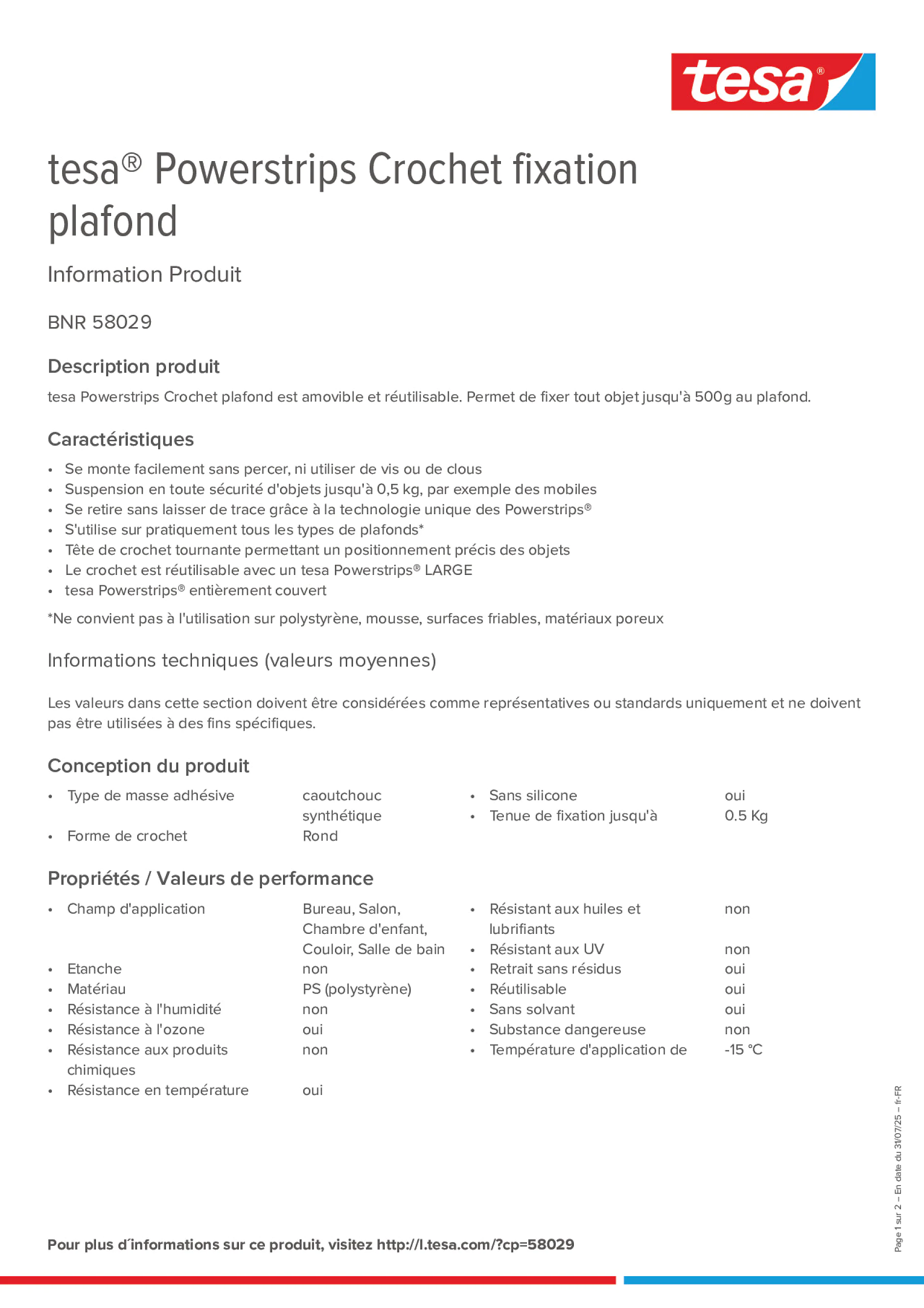 Product information_tesa® Powerstrips 58029_fr-FR