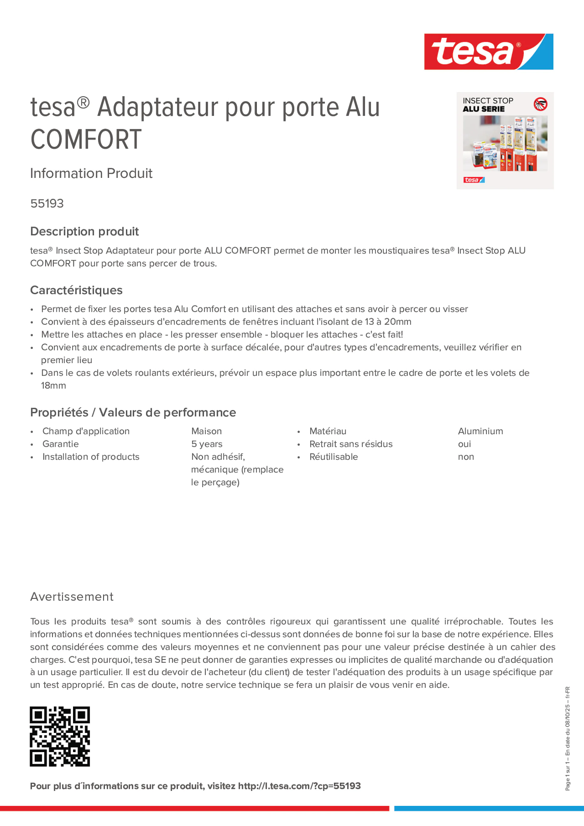 Product information_tesa® 55193_fr-FR Product information_tesa® 55193_fr-FR