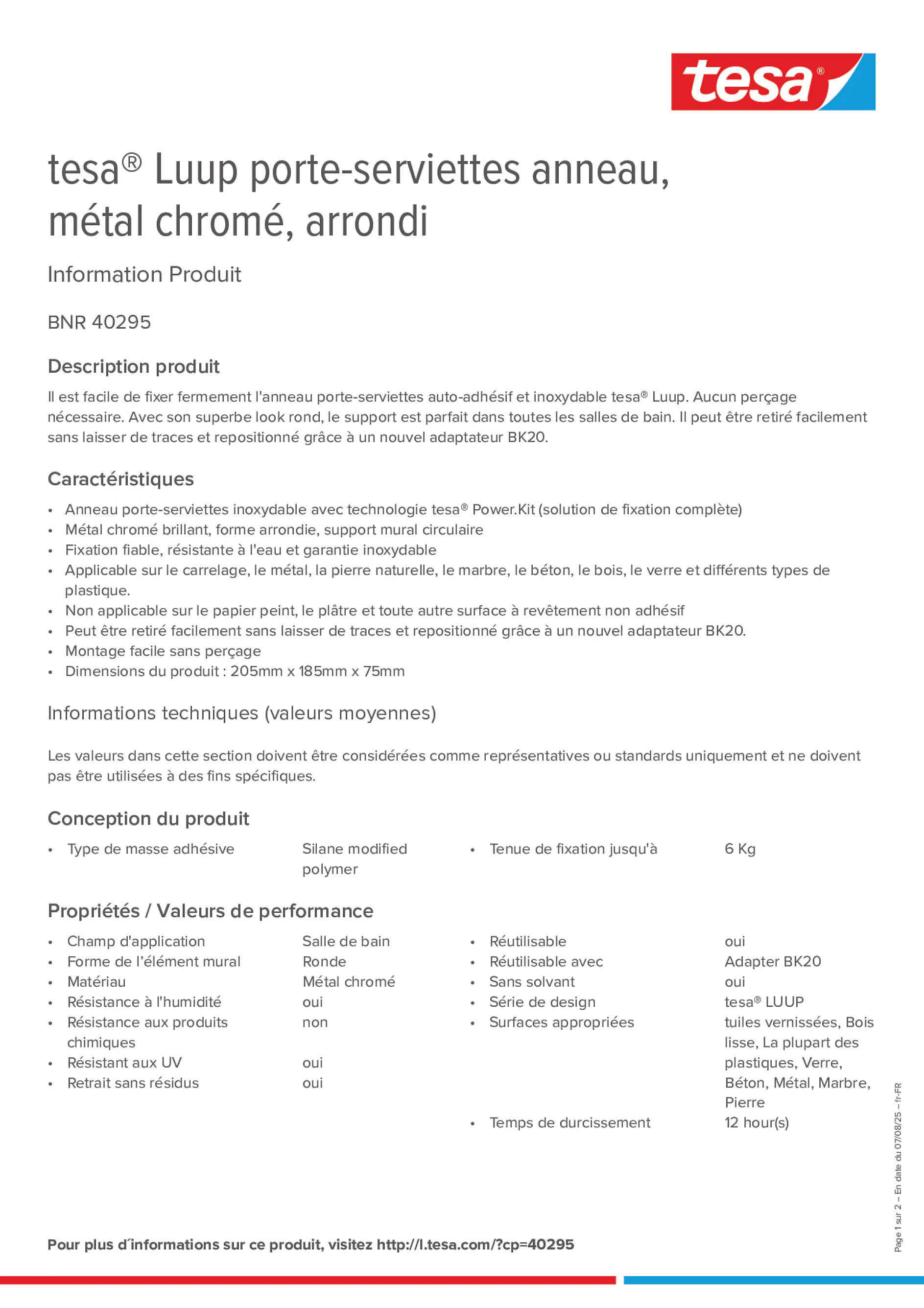 Product information_tesa® 40295_fr-FR