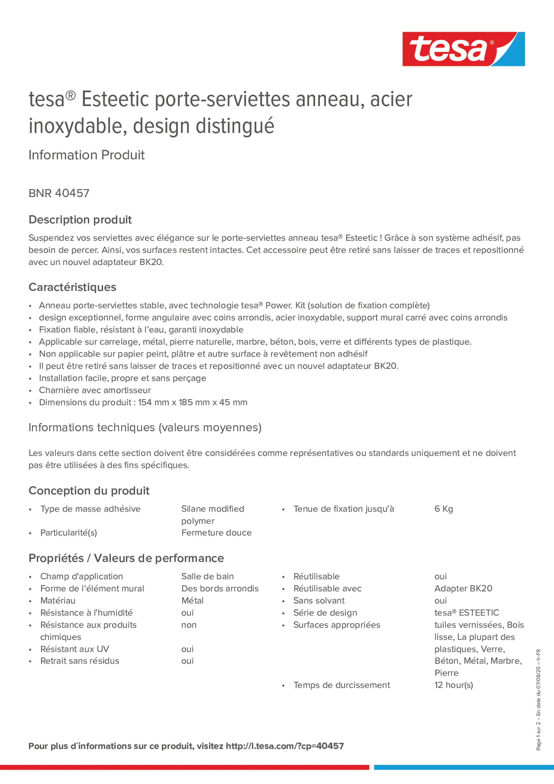 Product information_tesa® 40457_fr-FR