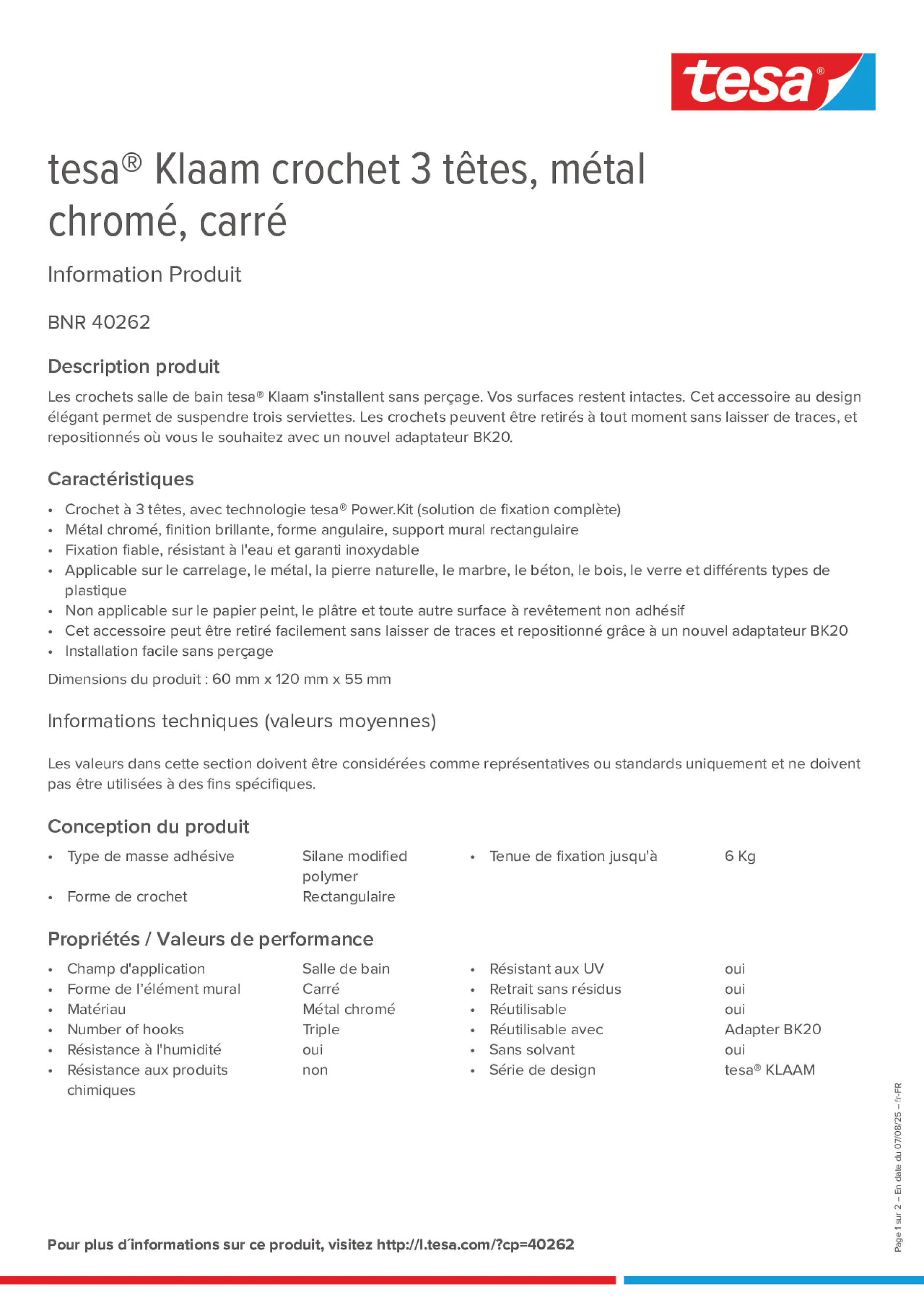 Product information_tesa® 40262_fr-FR
