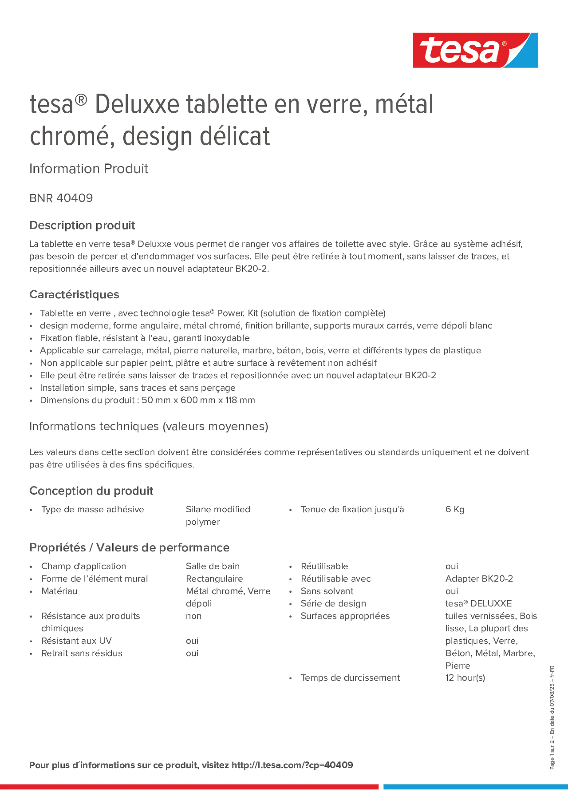 Product information_tesa® 40409_fr-FR