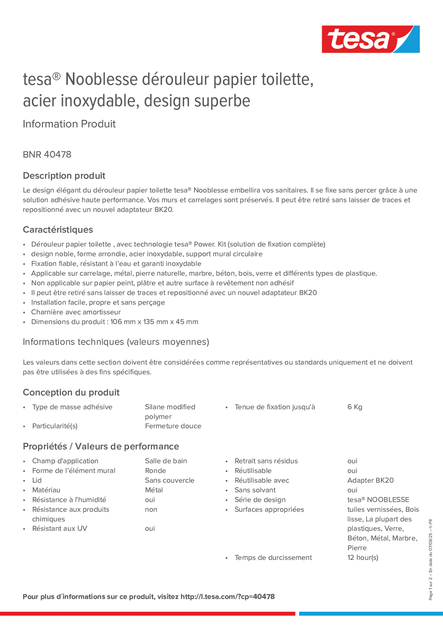 Product information_tesa® 40478_fr-FR