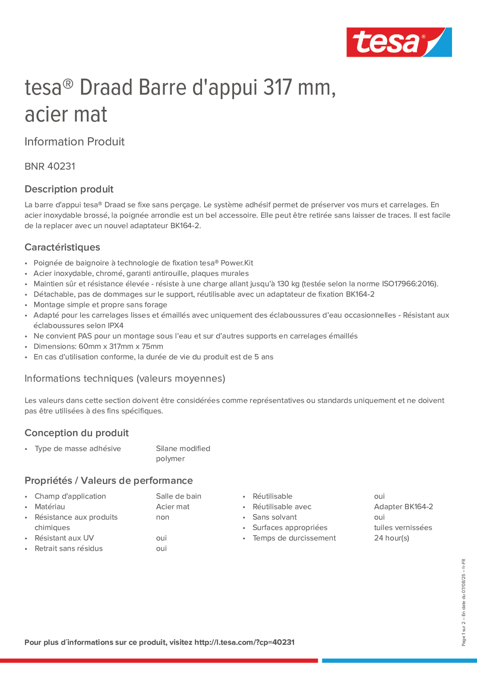 Product information_tesa® 40231_fr-FR