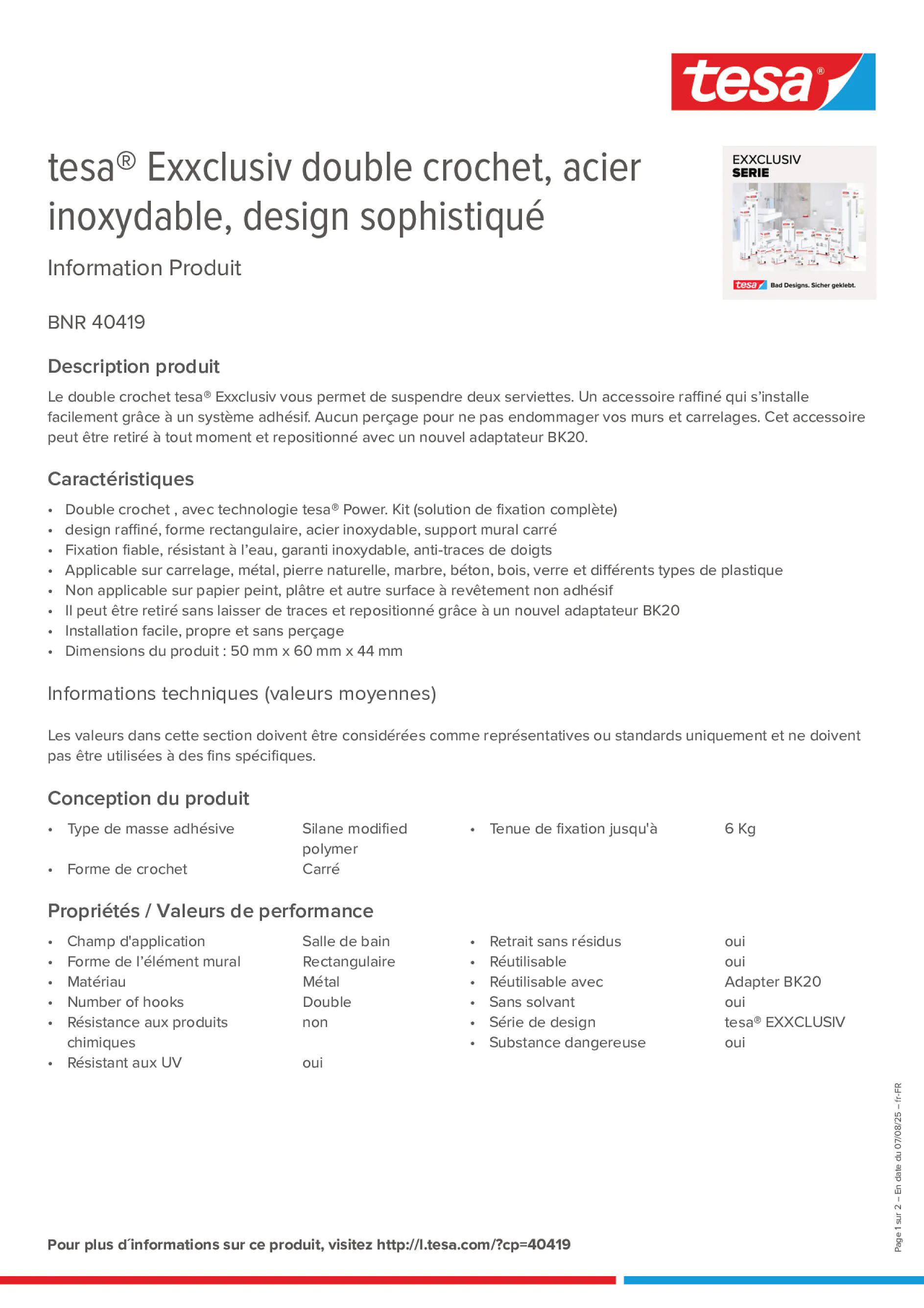 Product information_tesa® 40419_fr-FR