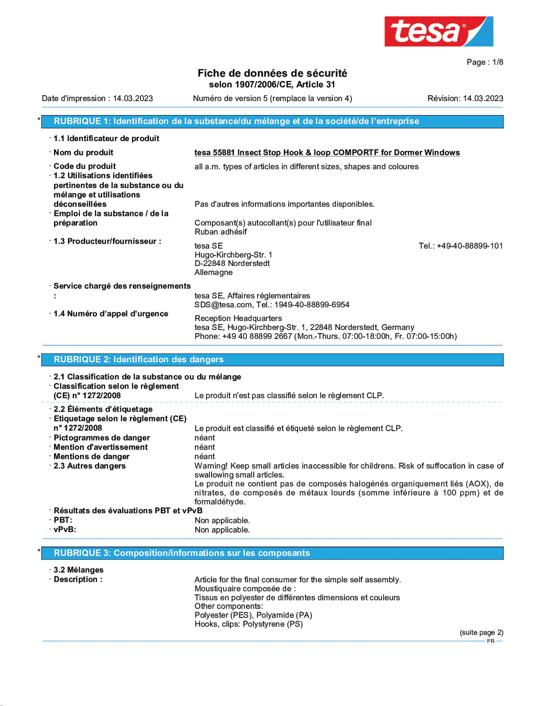 Safety data sheet_tesa® 55881_fr-FR_v5