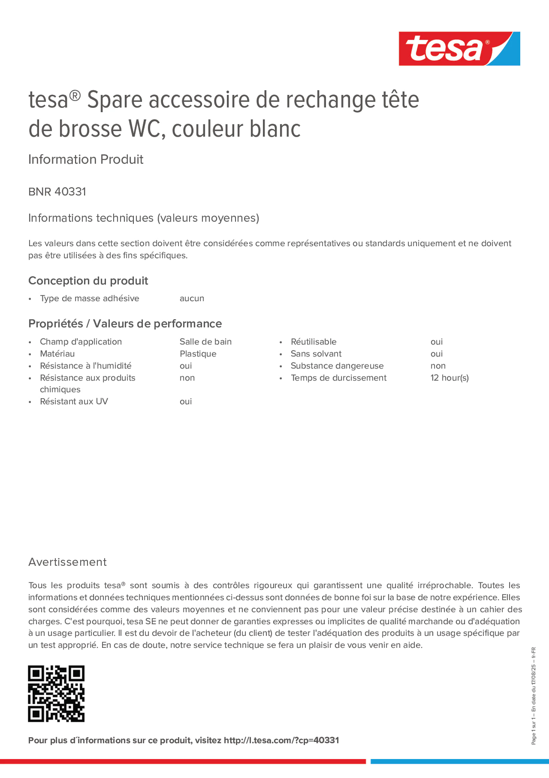 Product information_tesa® 40331_fr-FR