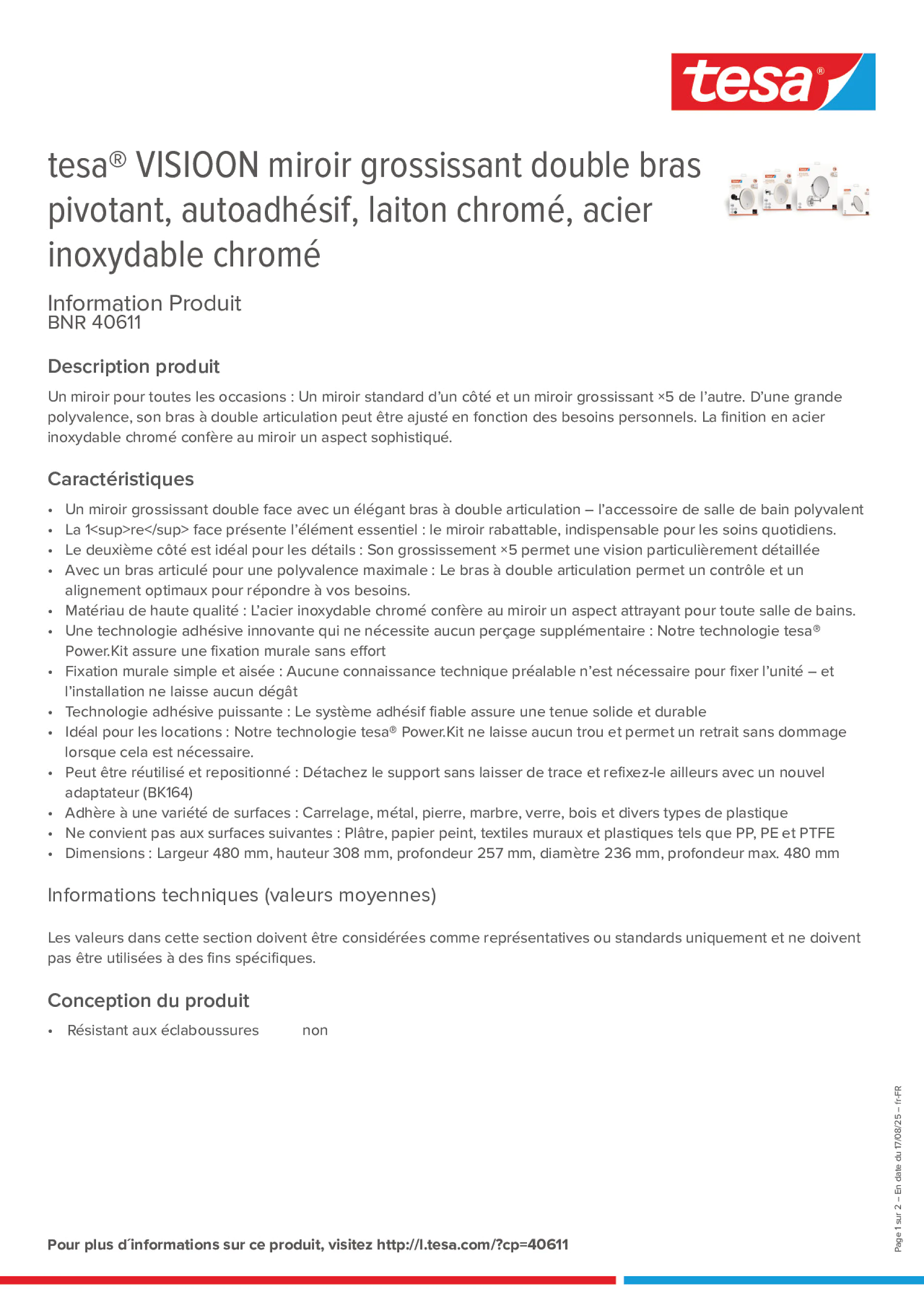 Product information_tesa® 40611_fr-FR