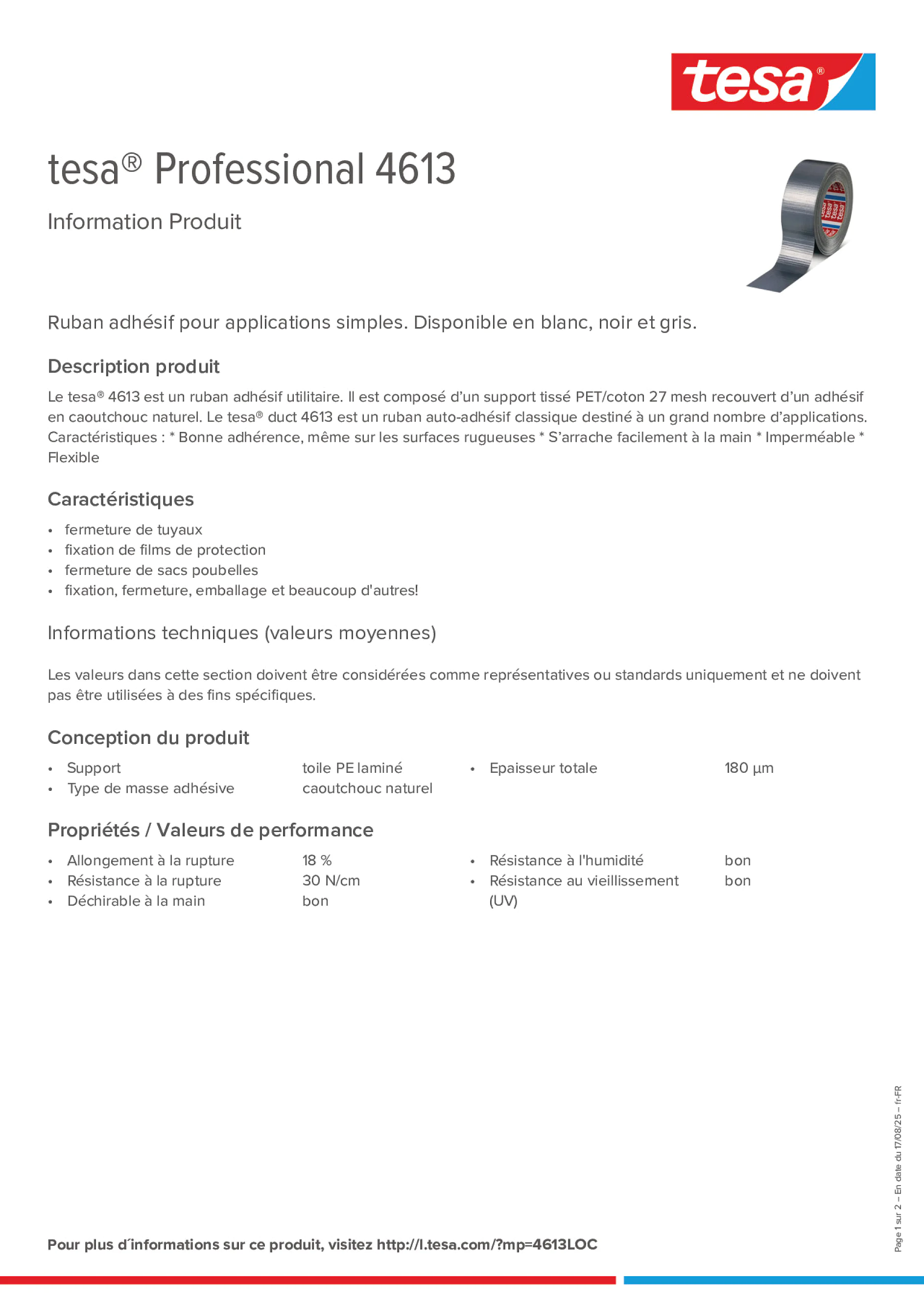 Product information_tesa® Professional 04613_fr-FR