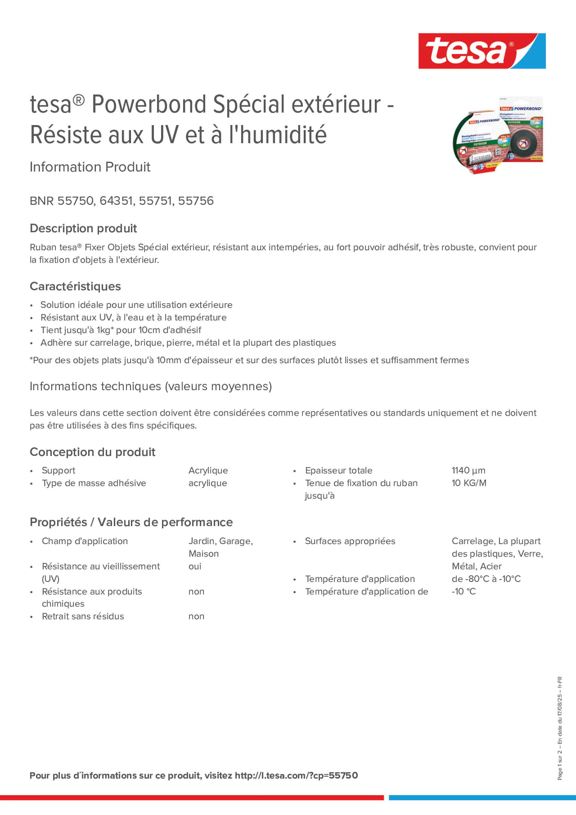 Product information_tesa® Powerbond 55751_fr-FR