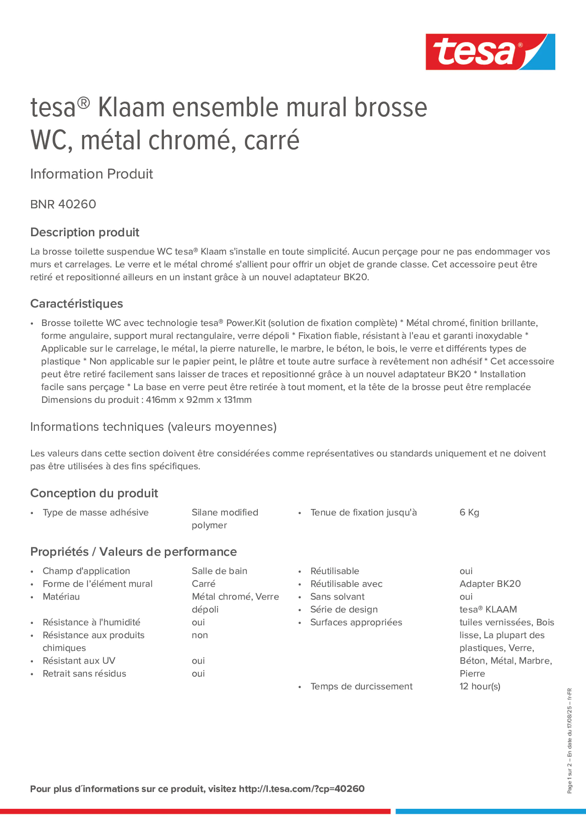 Product information_tesa® 40260_fr-FR