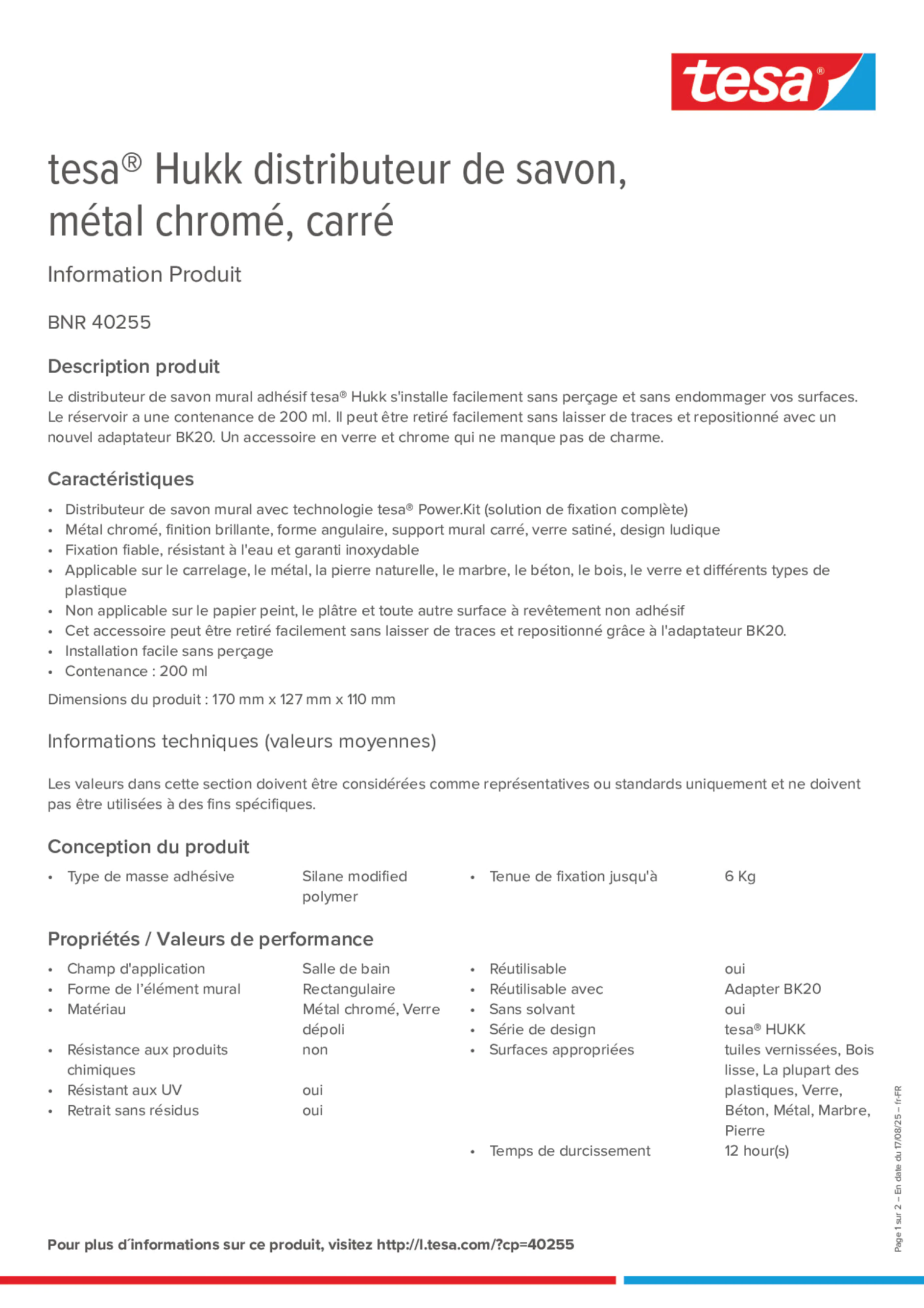 Product information_tesa® 40255_fr-FR