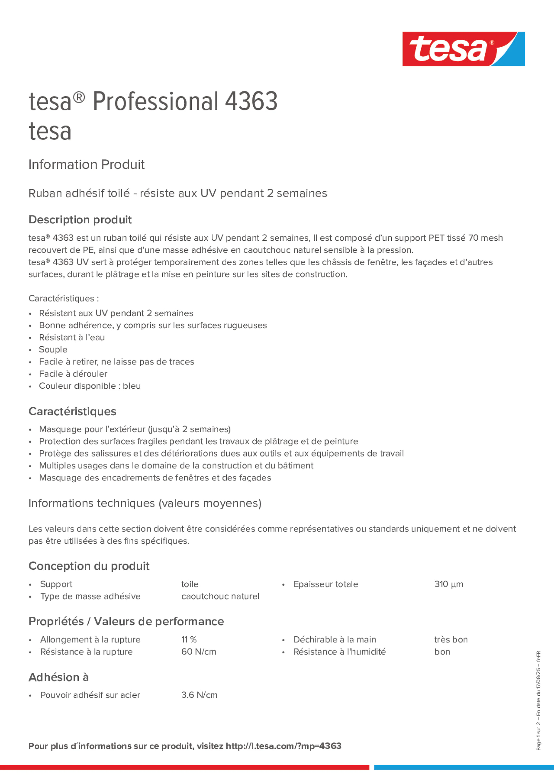 Product information_tesa® Professional 04363_fr-FR