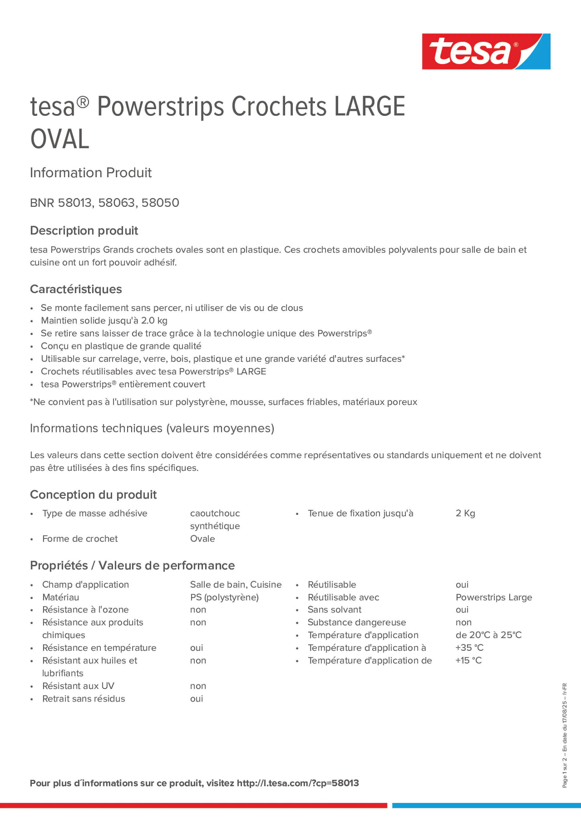 Product information_tesa® Powerstrips 58050_fr-FR