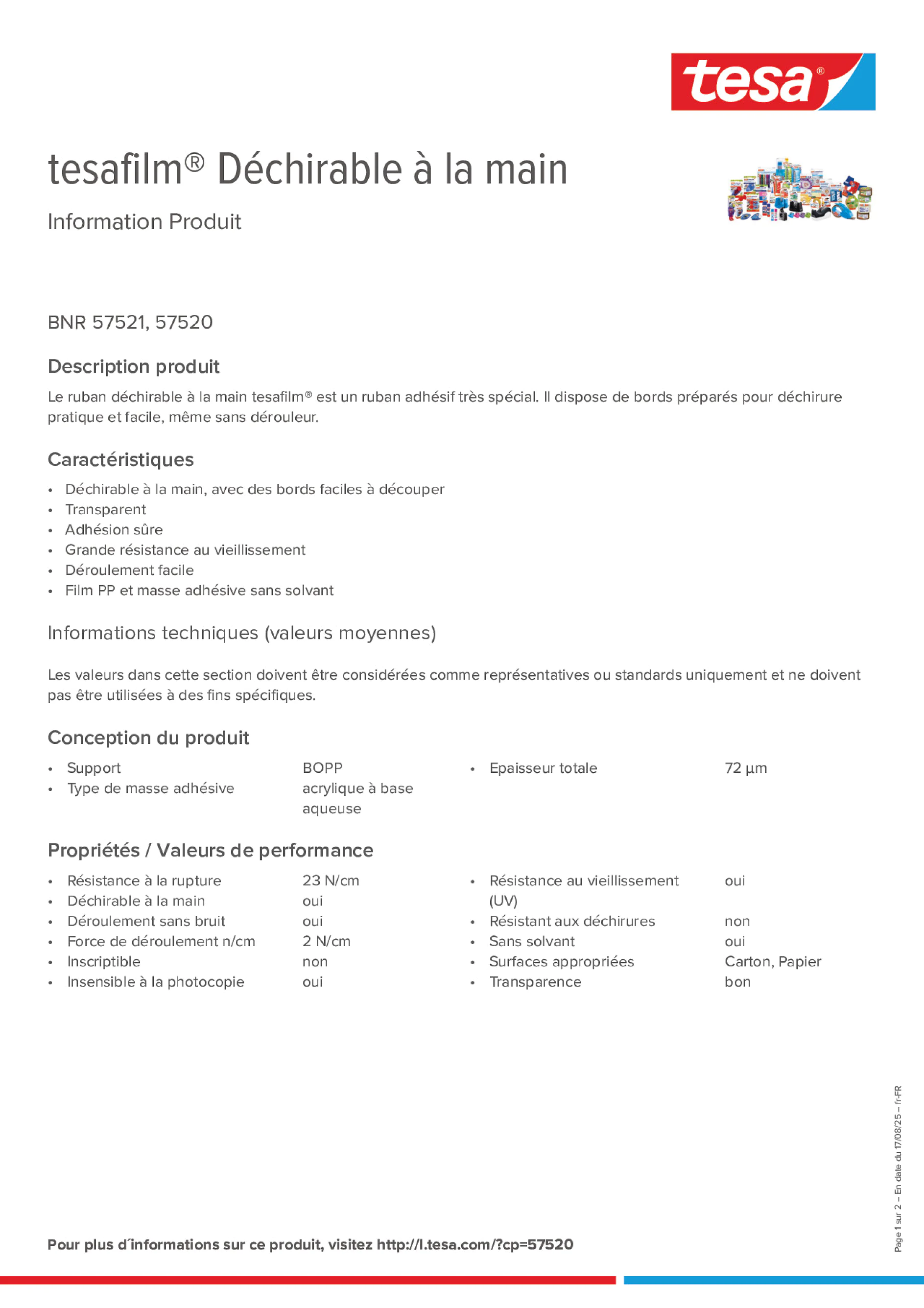 Product information_tesafilm® 57520_fr-FR