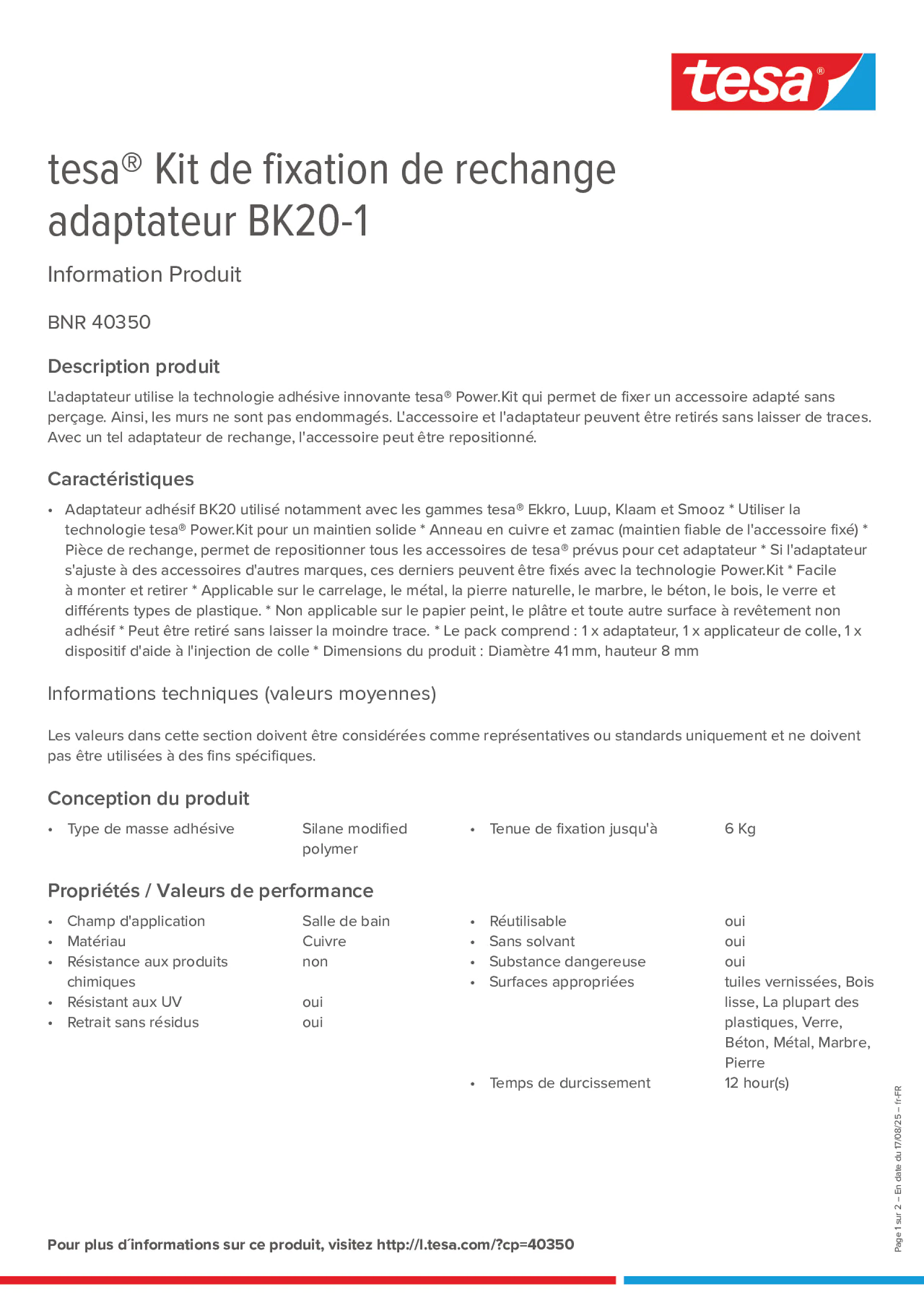 Product information_tesa® 40350_fr-FR