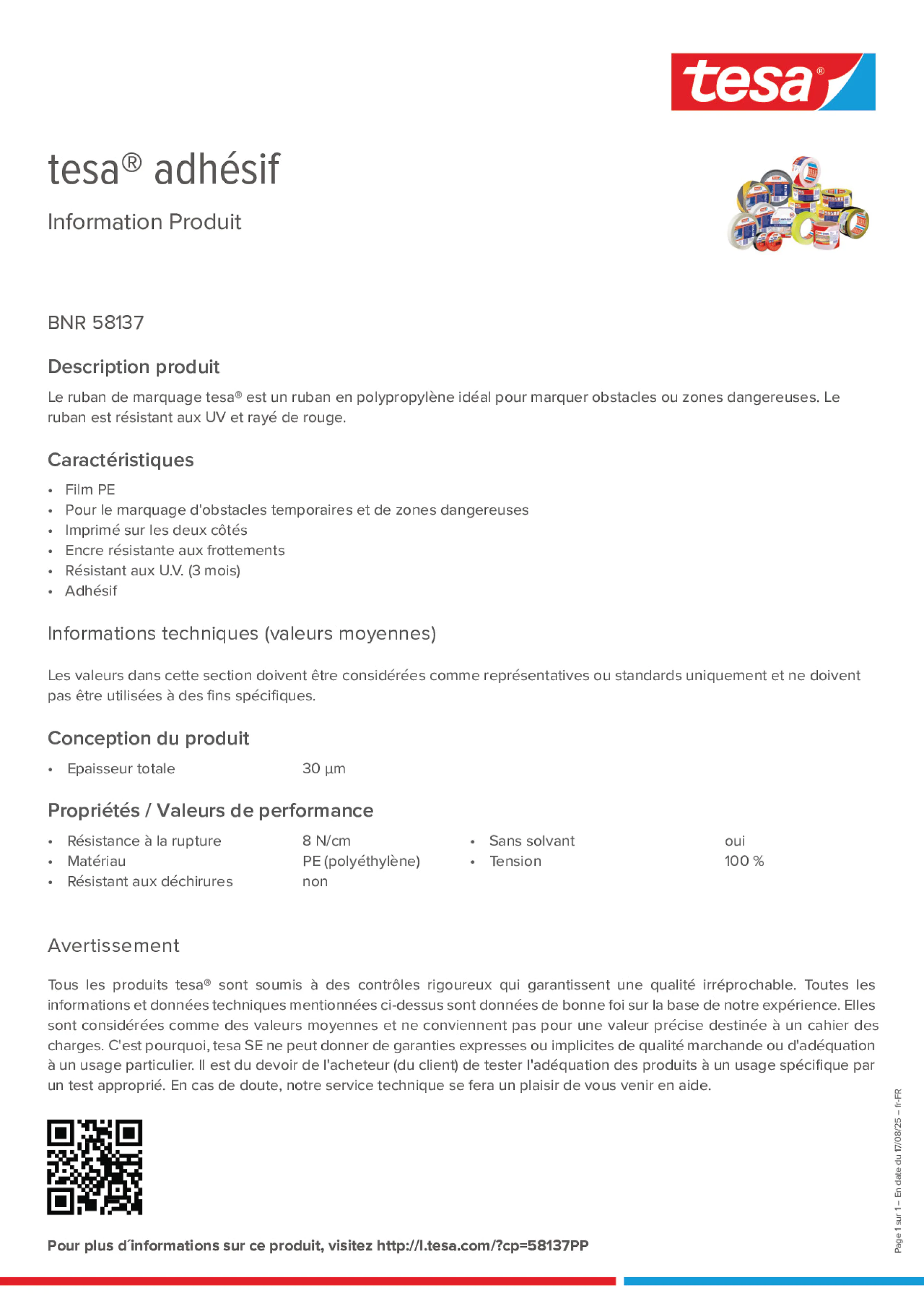 Product information_tesa® 58137_fr-FR