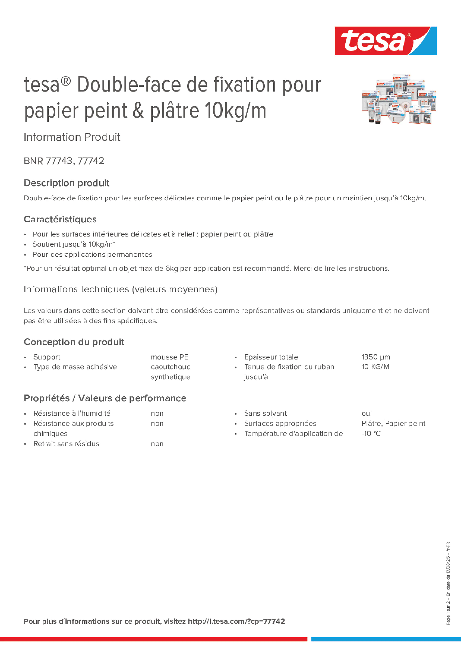 Product information_tesa® 77742_fr-FR