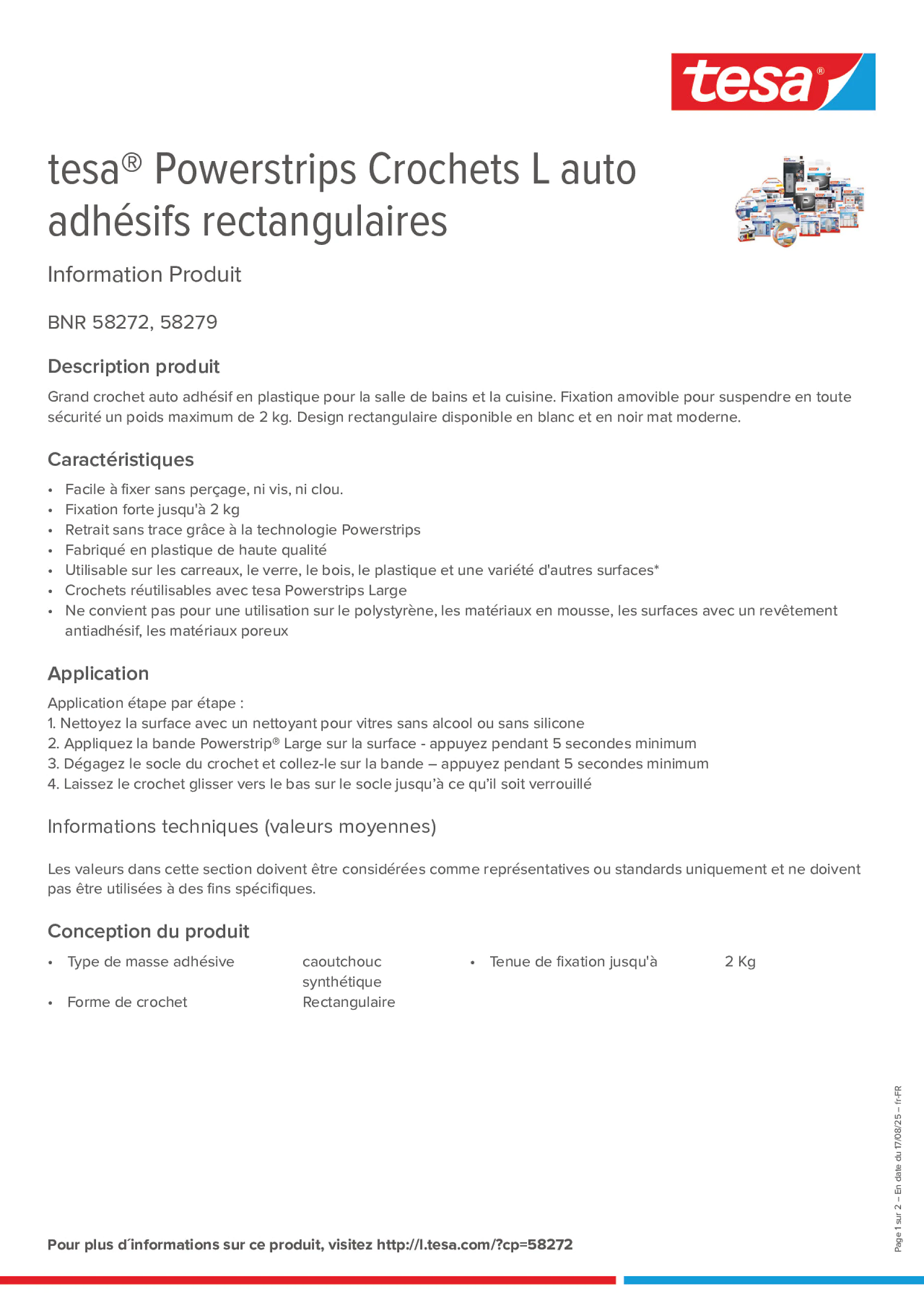 Product information_tesa® Powerstrips 58272_fr-FR