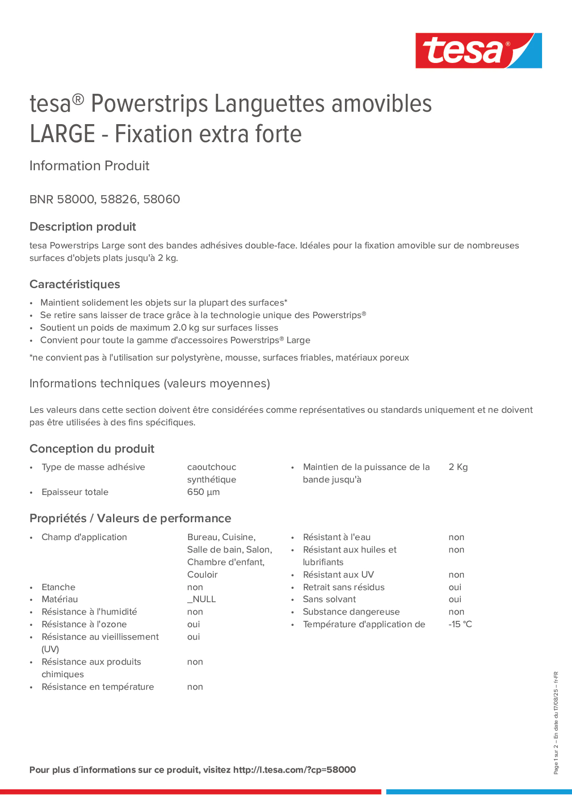 Product information_tesa® Powerstrips 58060_fr-FR