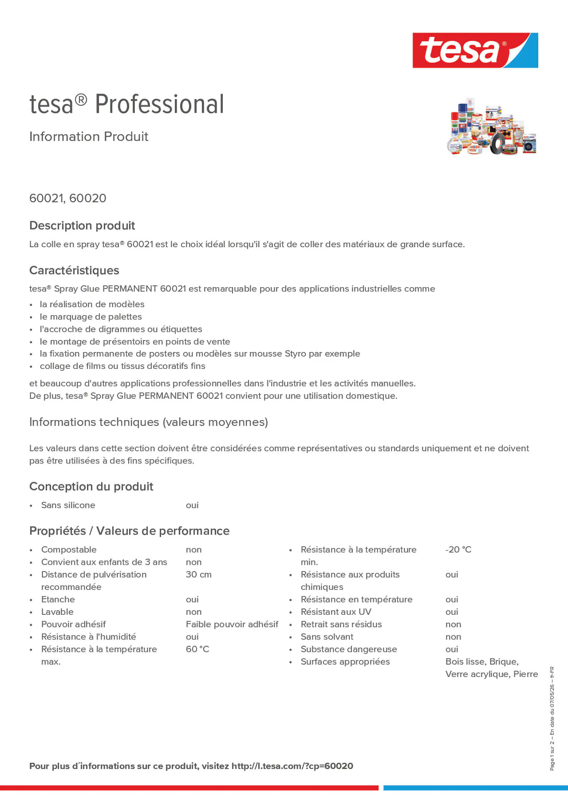 Product information_tesa® Professional 60020_fr-FR