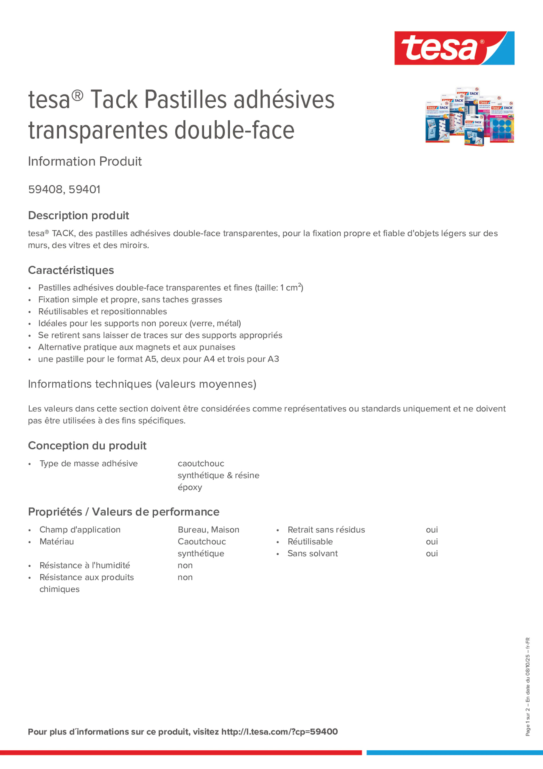 Product information_tesa® Tack 59401_fr-FR