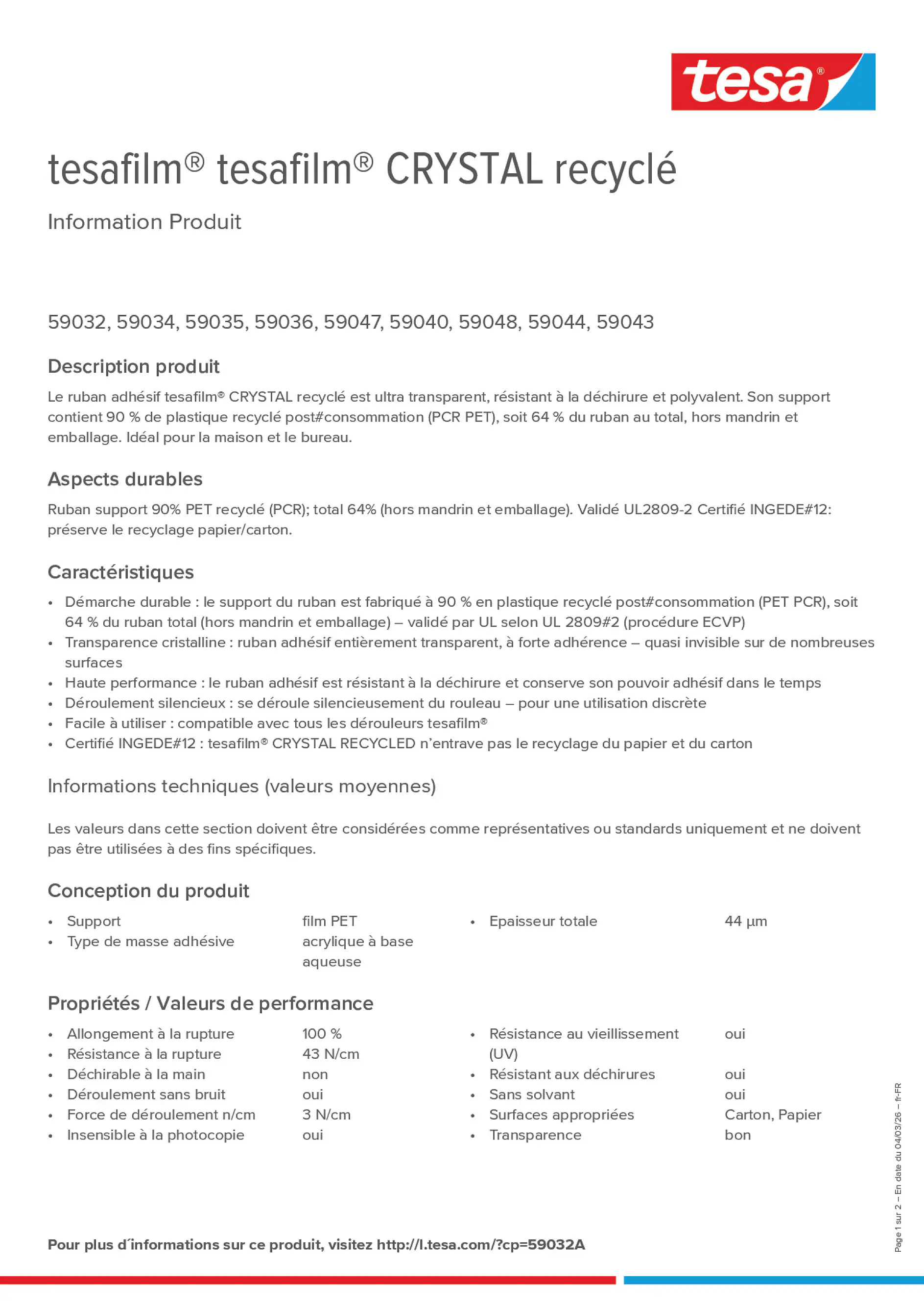 Product information_tesafilm® 59032A_fr-FR